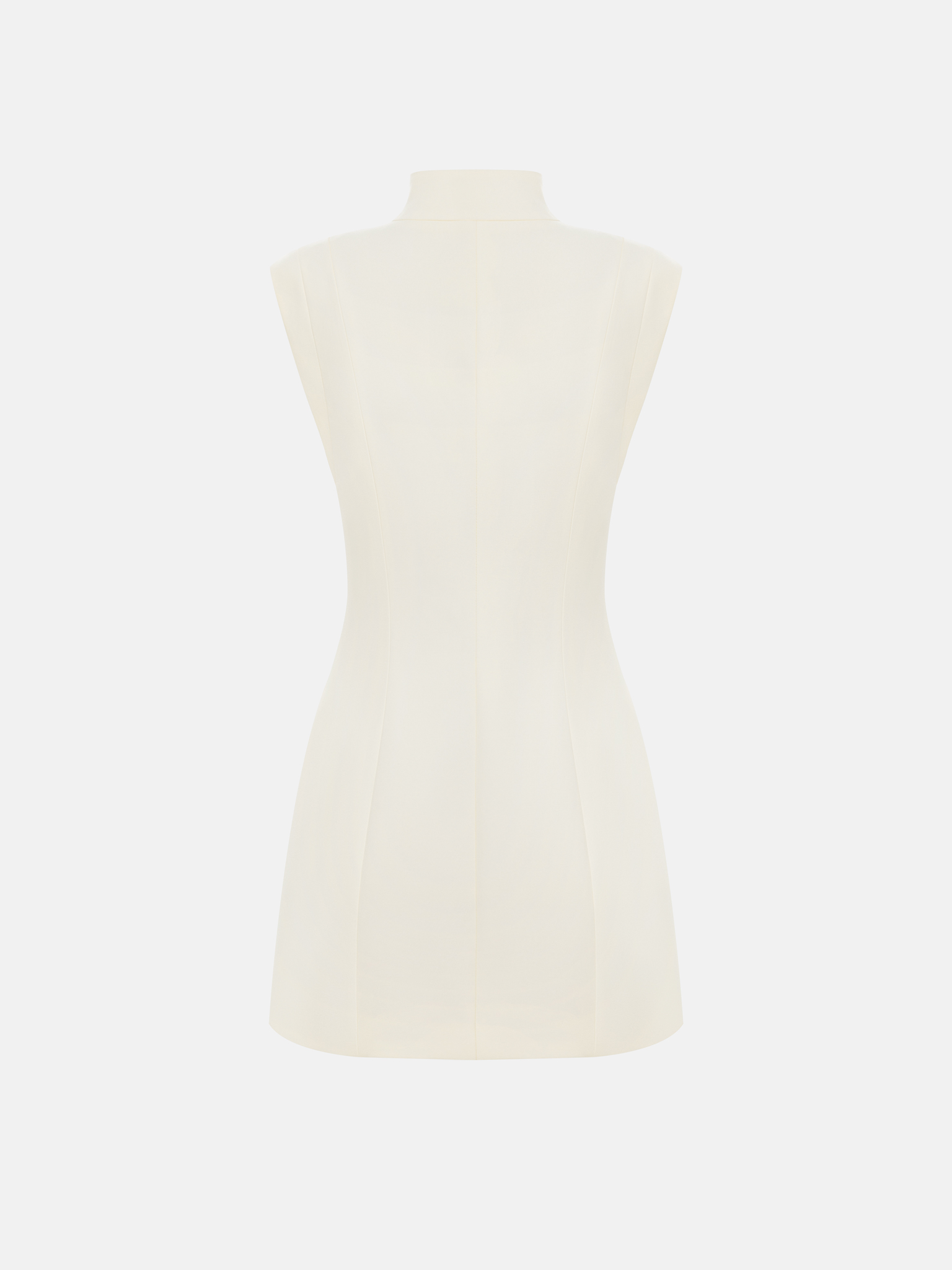 Приталенное платье мини с золотистыми пуговицами