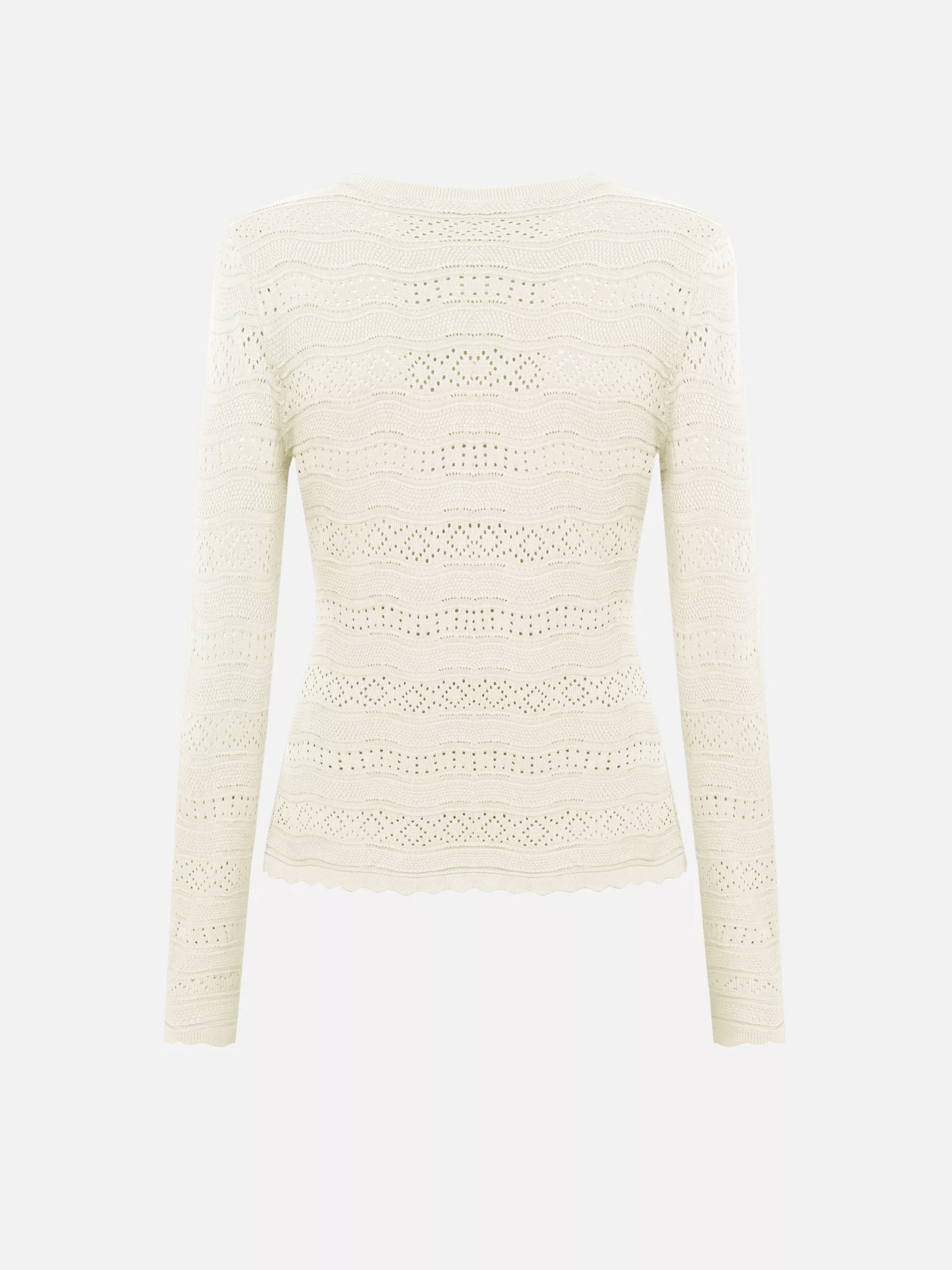 Кардиган из ажурного трикотажа с завязками