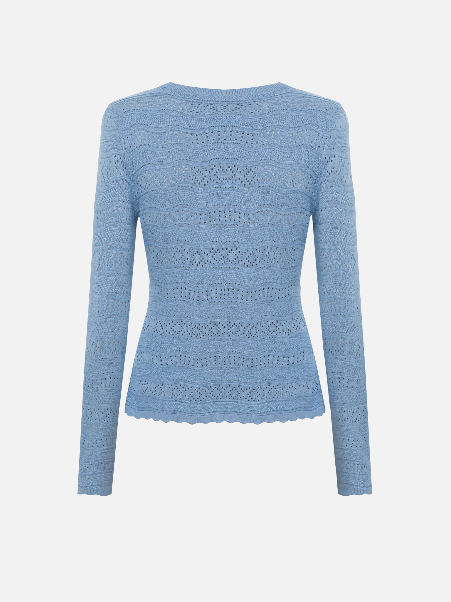 Strickjacke mit Lochmuster und Bändern