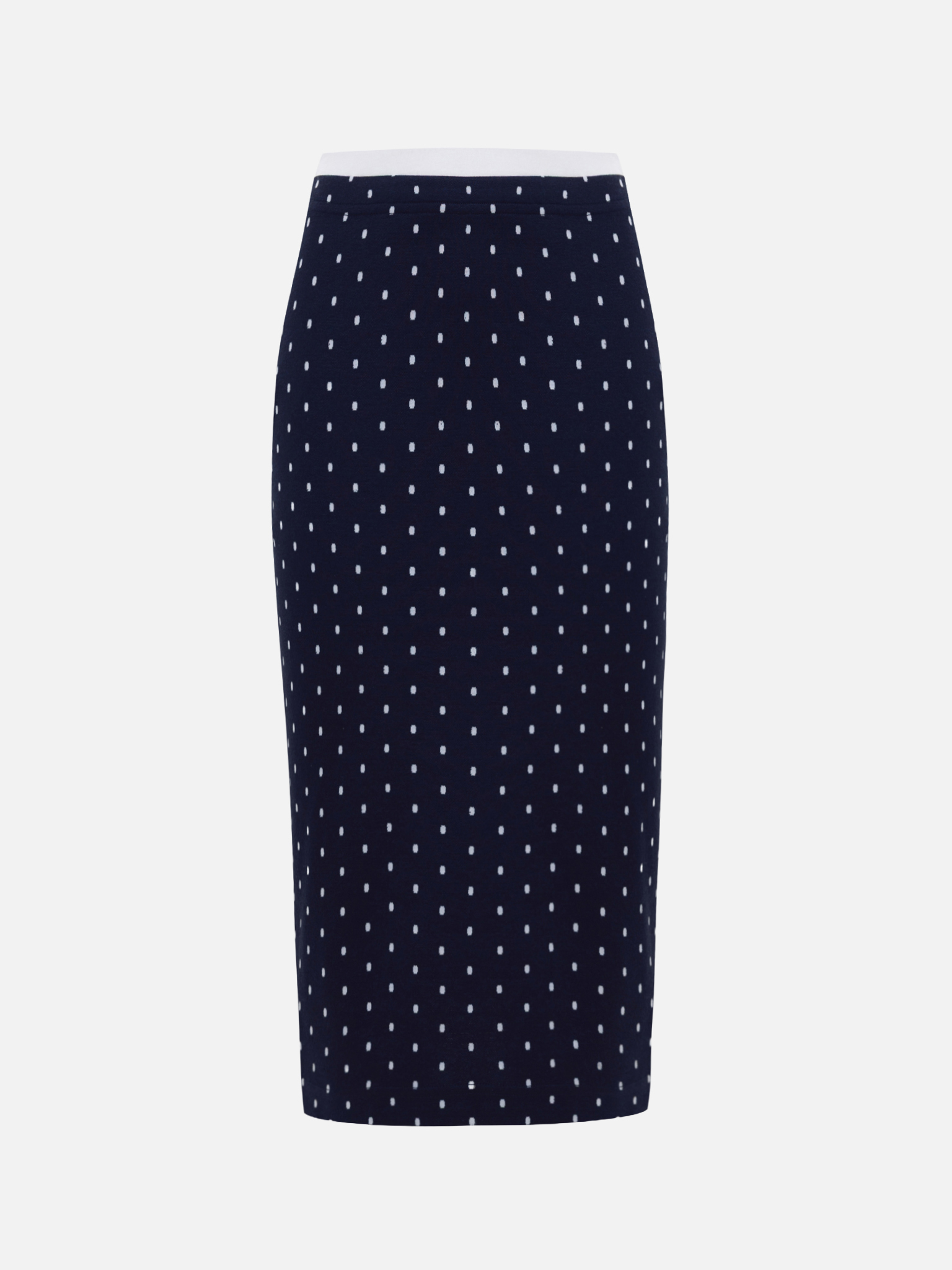 تنورة قصيرة منقطة مع حزام بلون مغاير