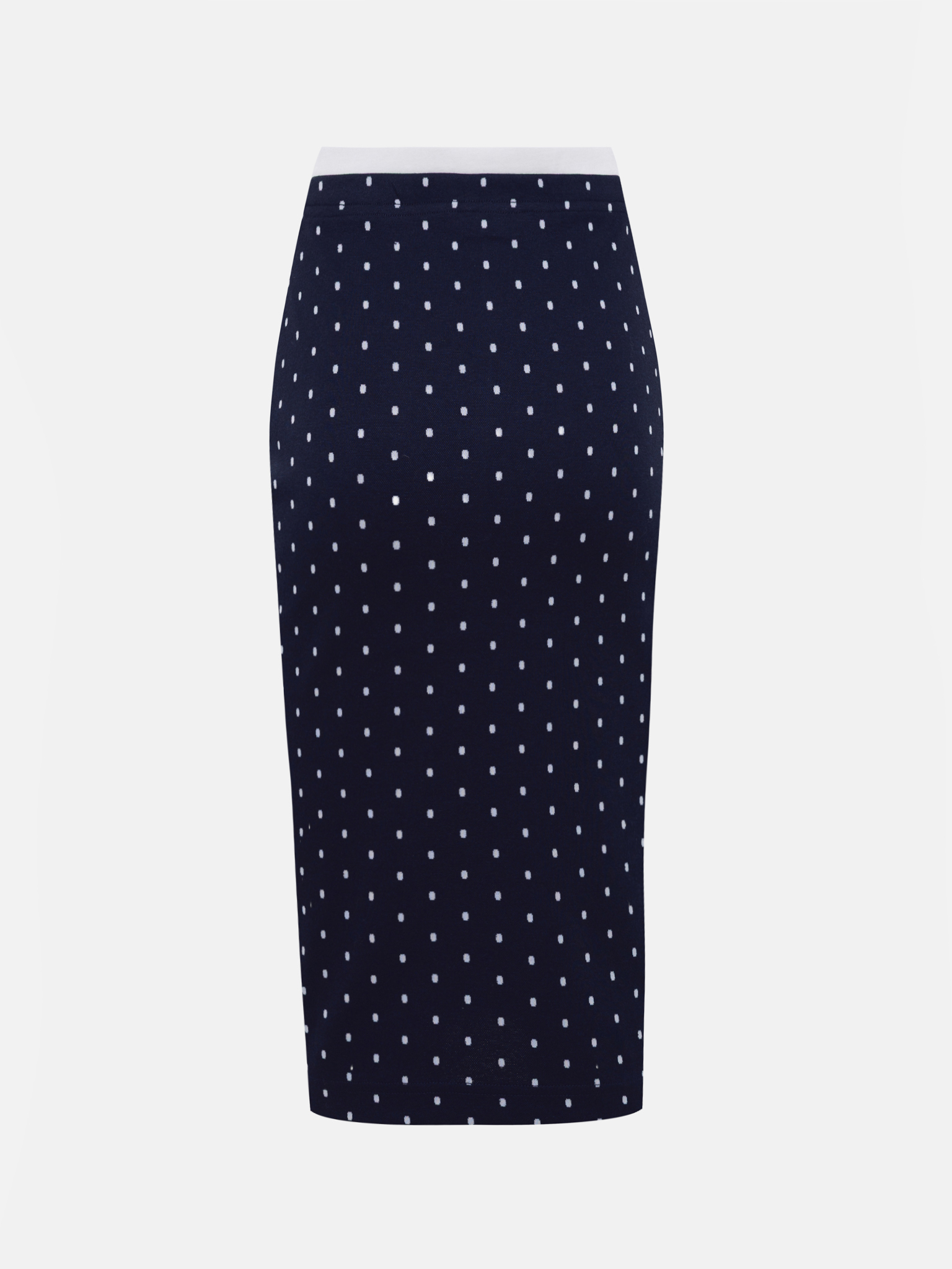 Polka dot mini skirt with contrasting belt