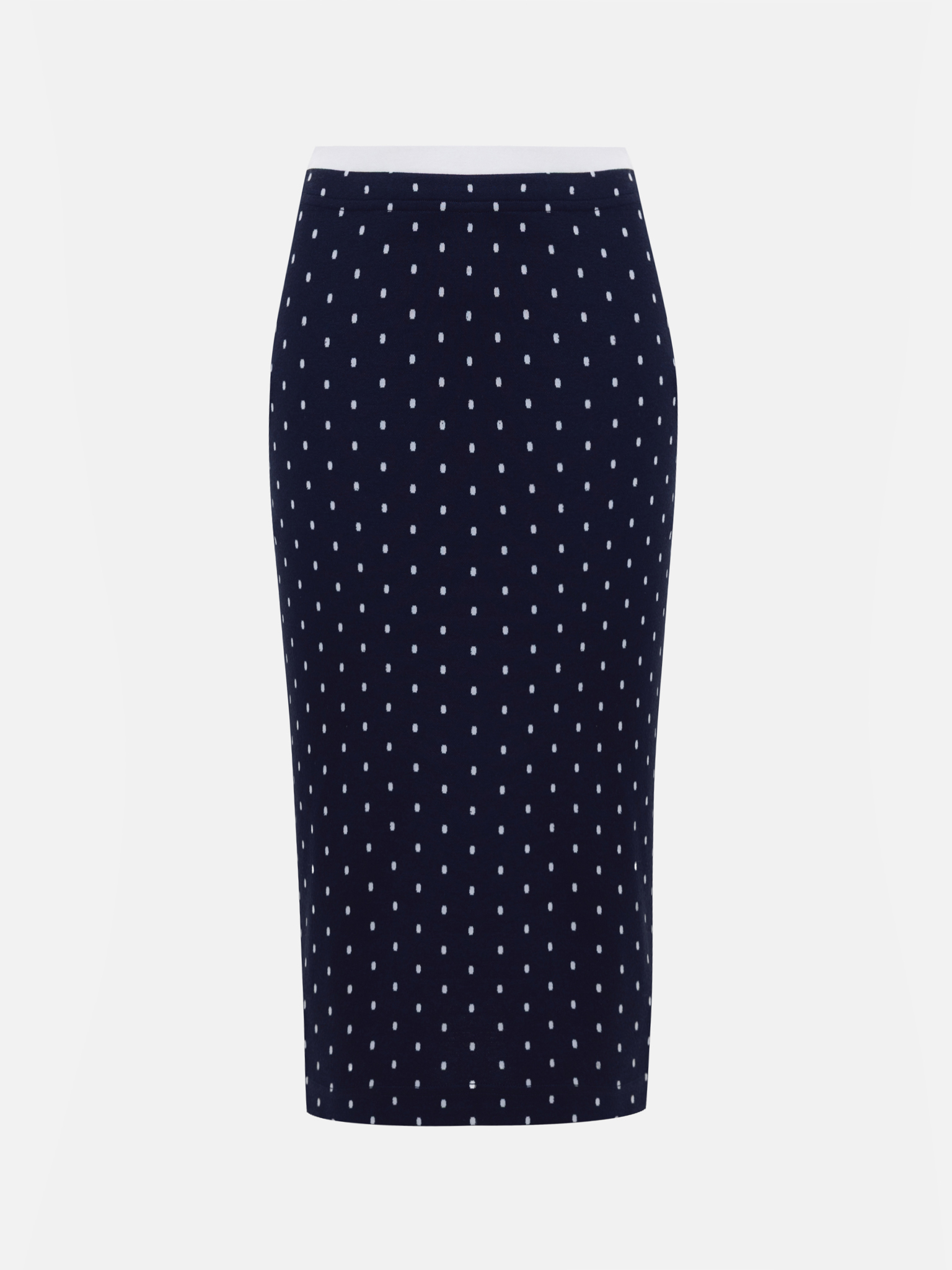 Polka dot mini skirt with contrasting belt