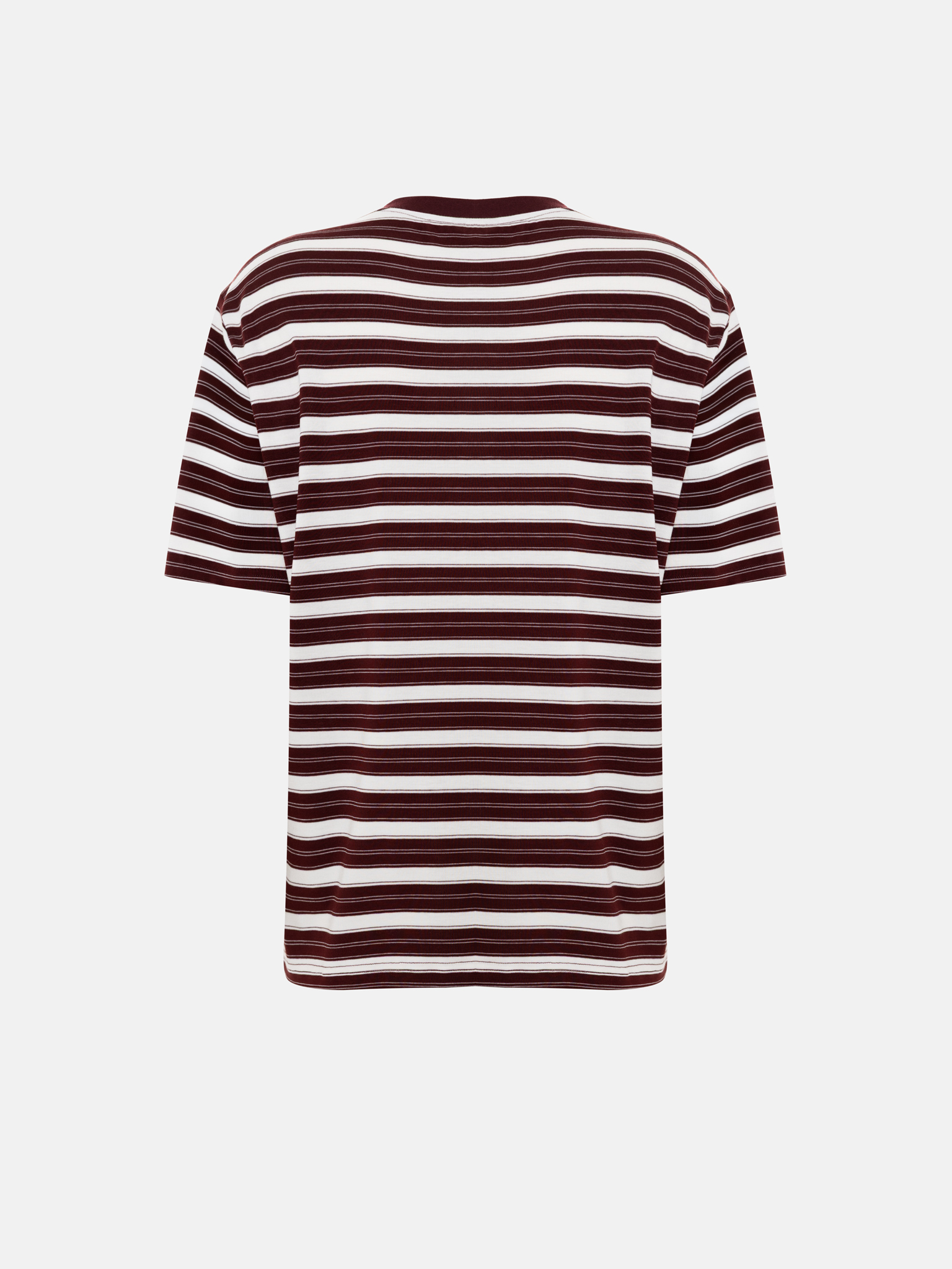 Loose striped T-shirt with lettering