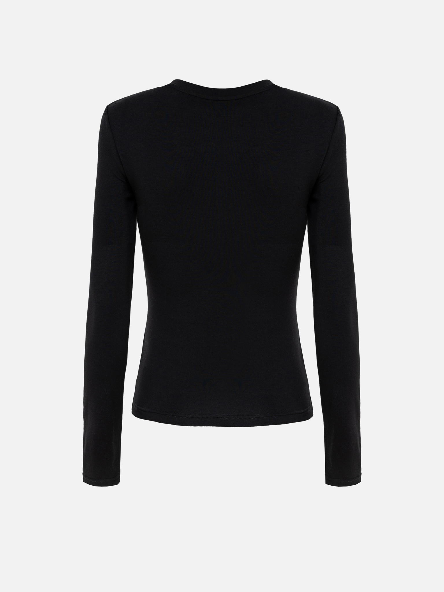 Viscose long sleeve top with heart-shaped cut-out