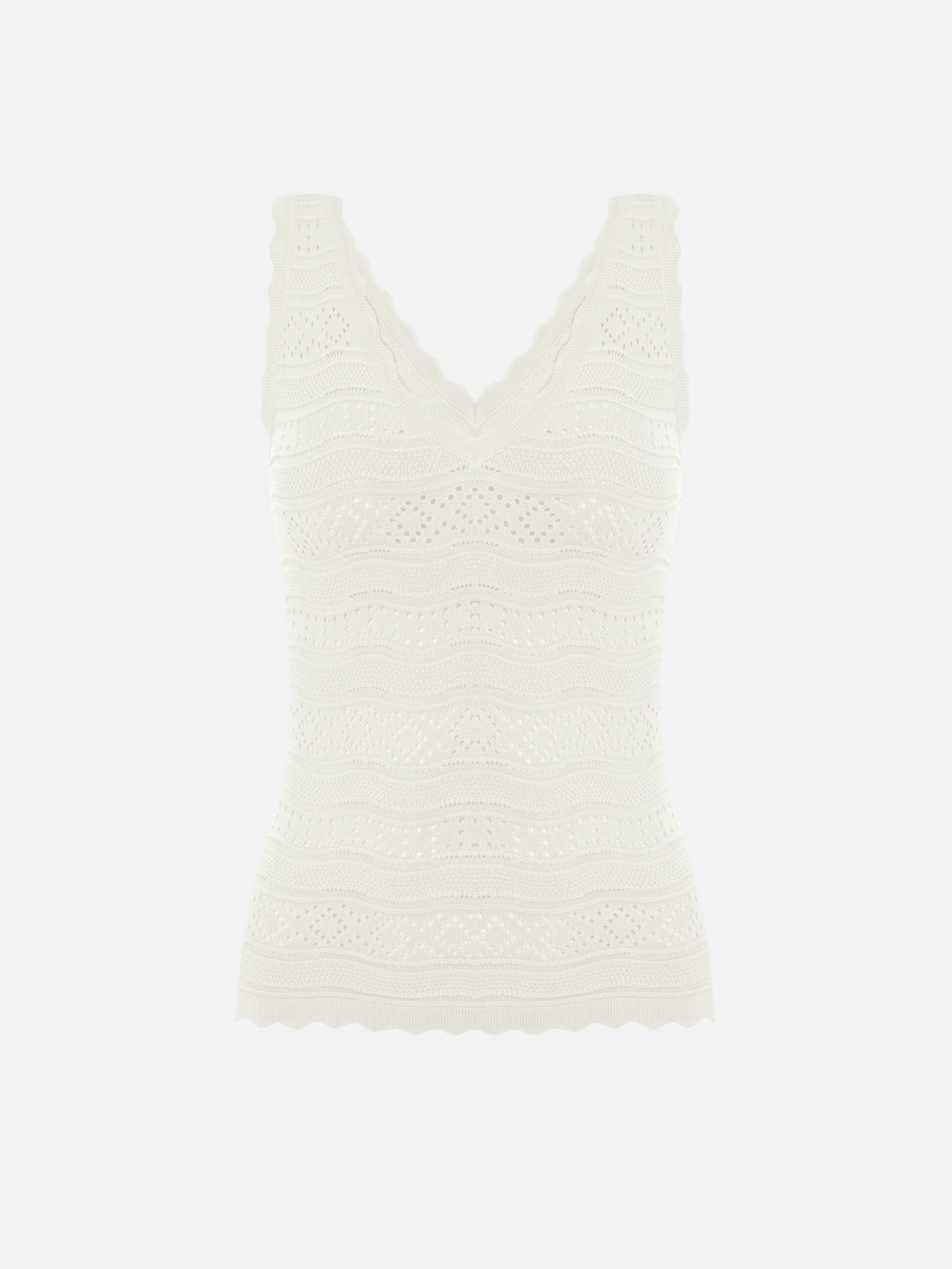 Fitted openwork knitted top
