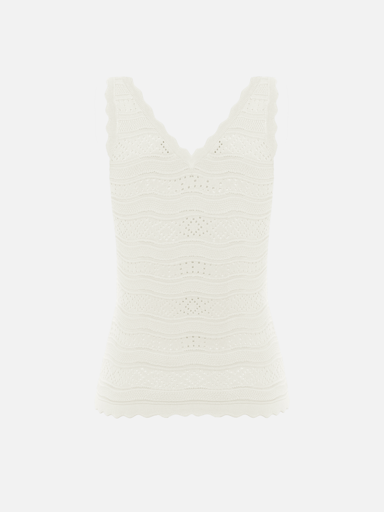 Fitted openwork knitted top