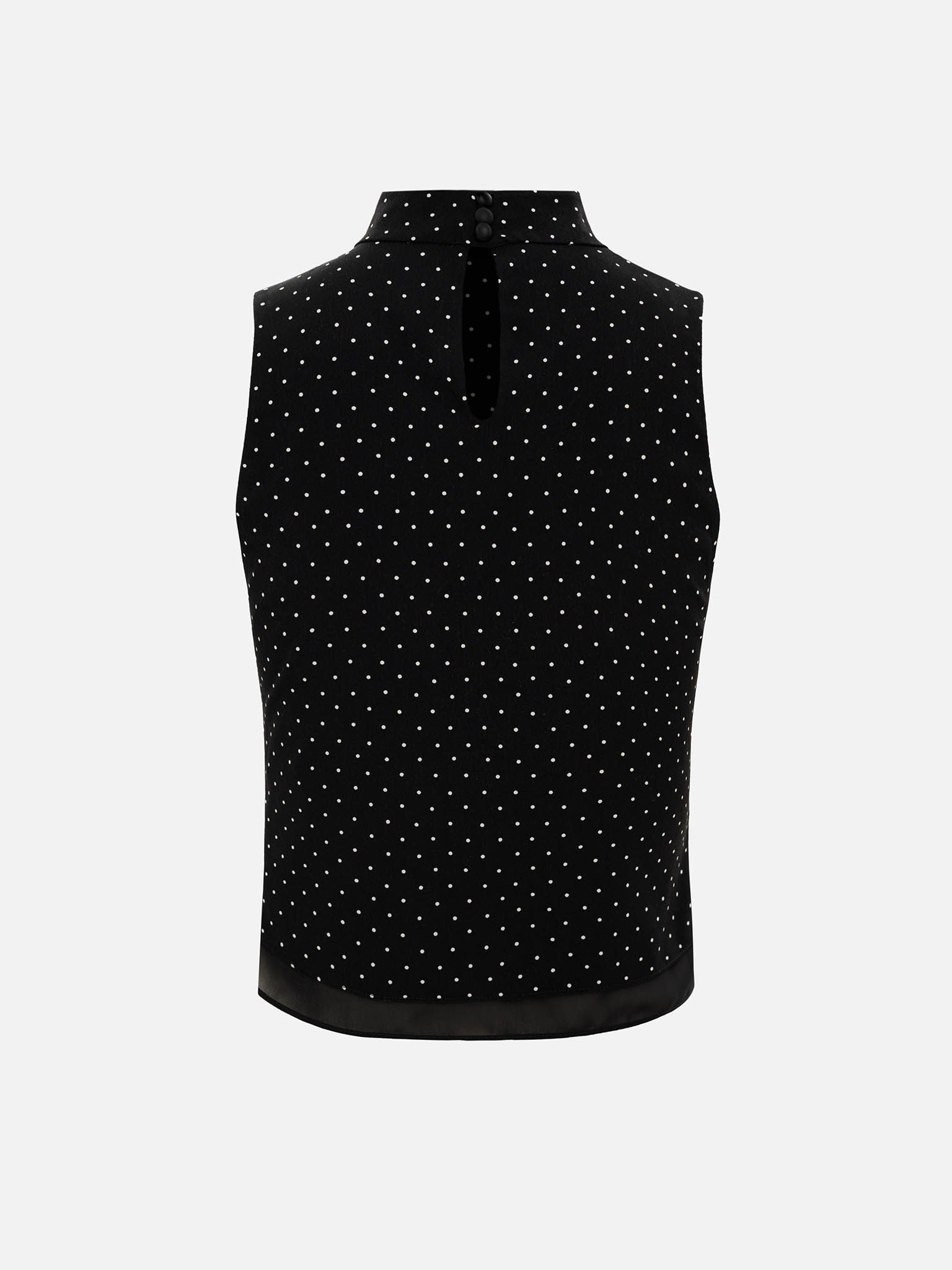 Small polka dot blouse with chest draping