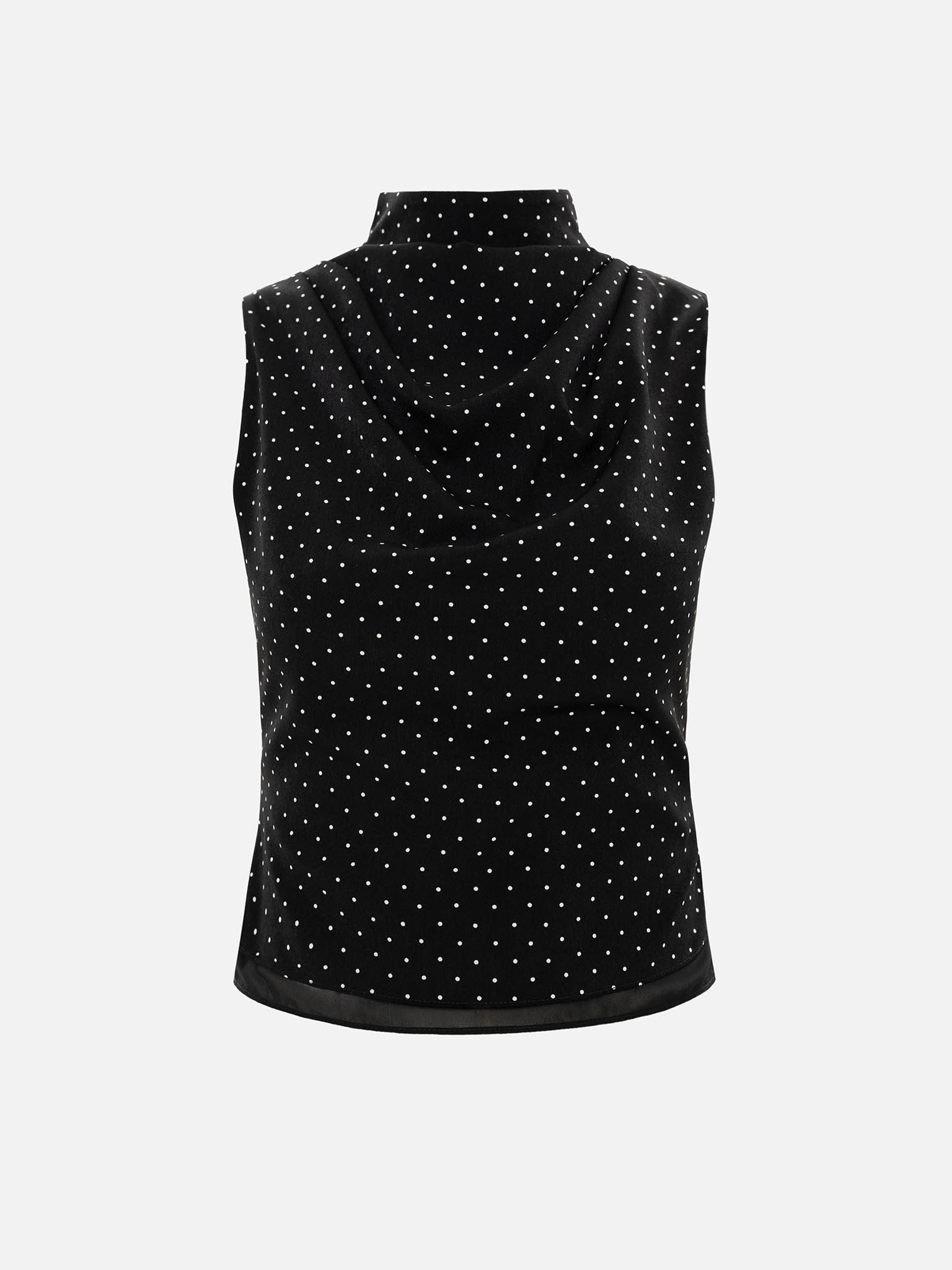 Small polka dot blouse with chest draping