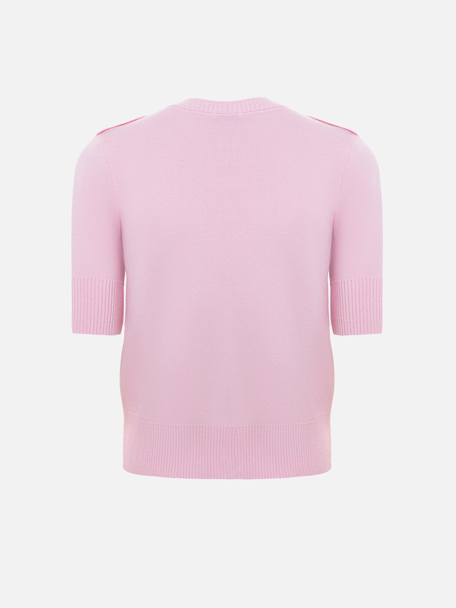 Трикотажный кардиган с короткими рукавами и золотистой фурнитурой