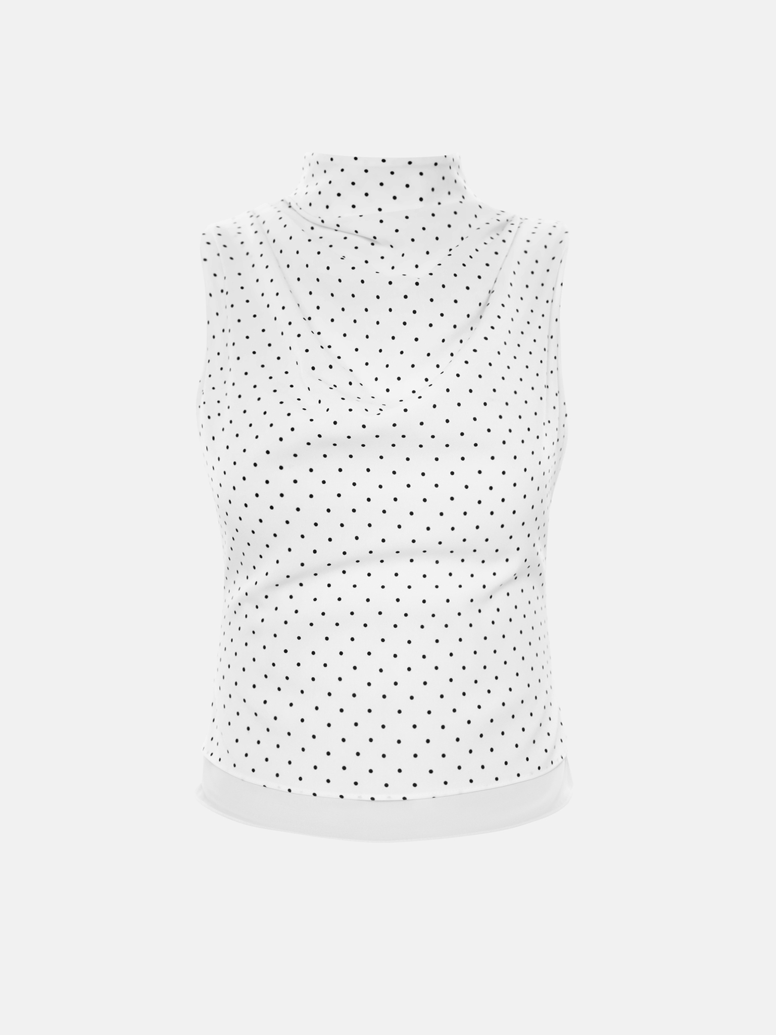 Small polka dot blouse with chest draping