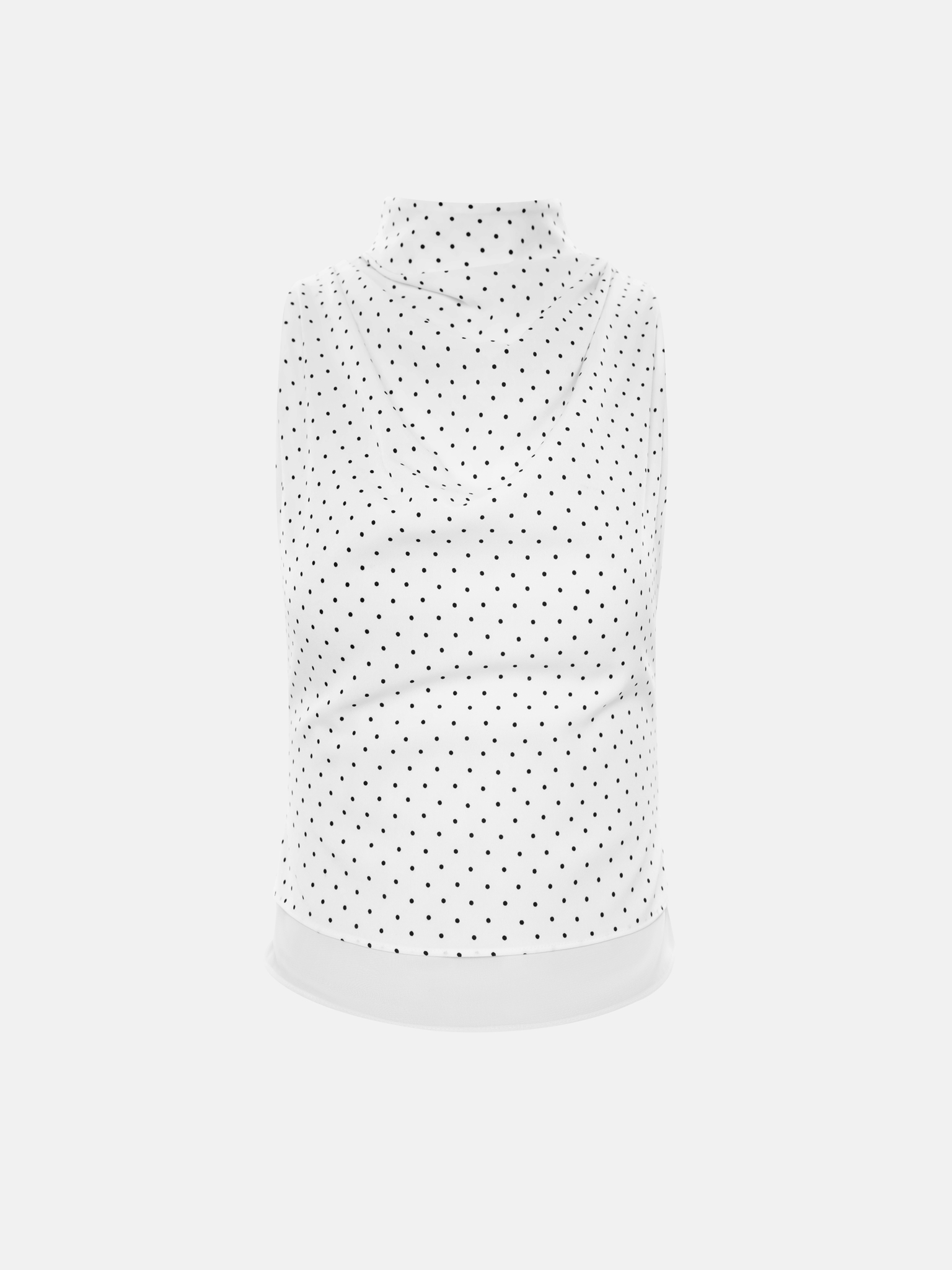 Small polka dot blouse with chest draping
