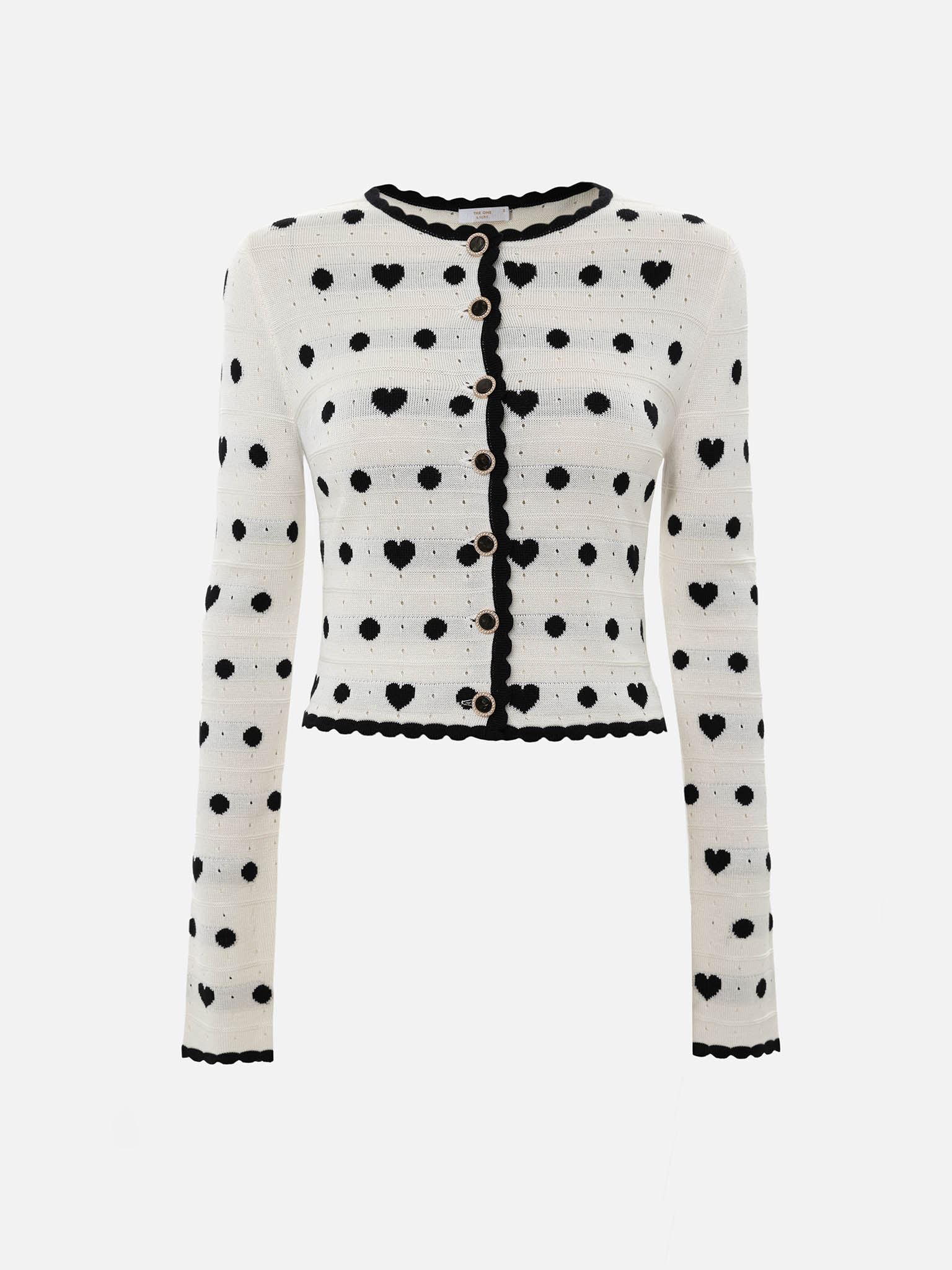 Кардиган из фактурного трикотажа с контрастным узором