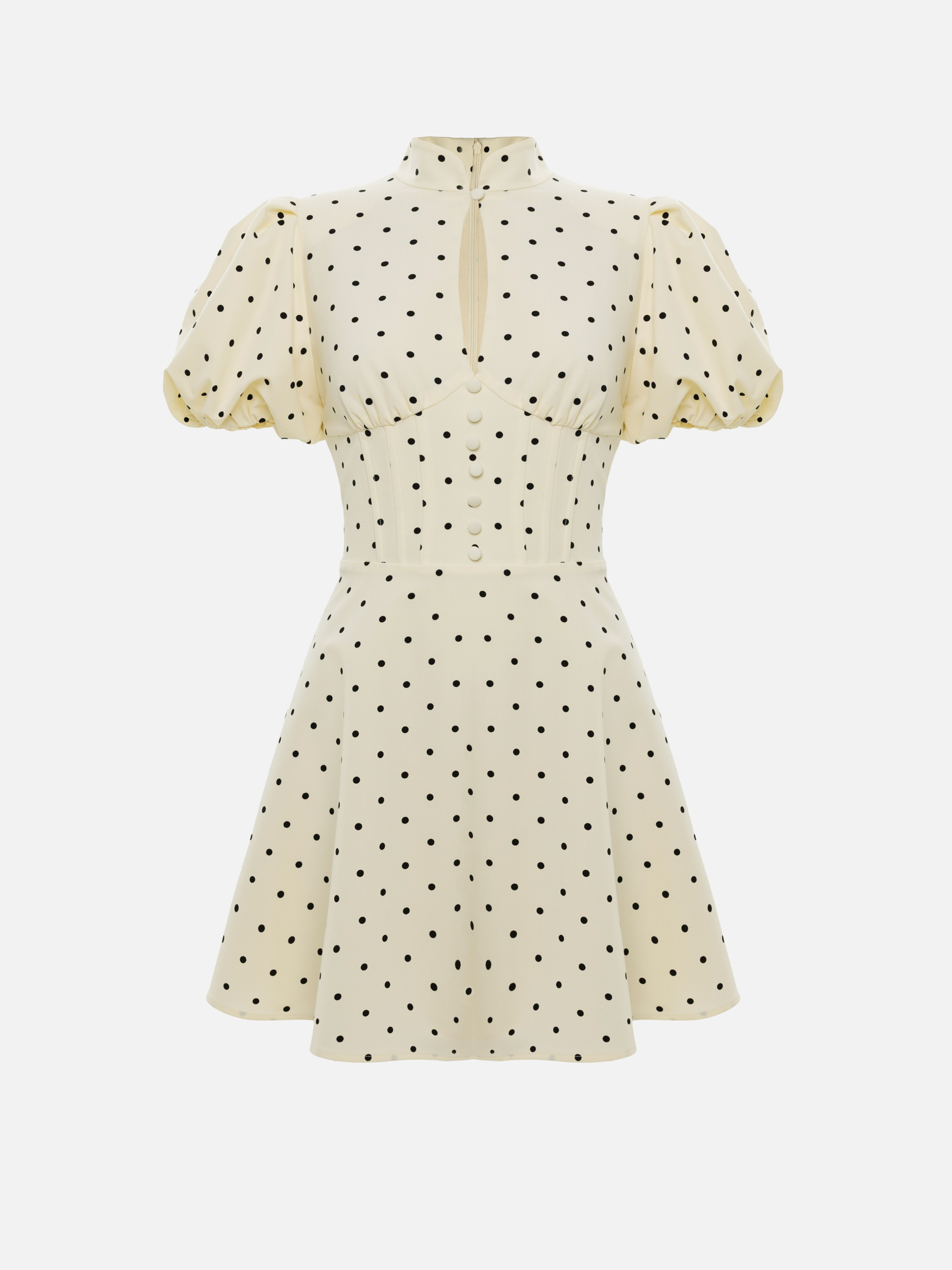 Mini-Robe à pois avec manches lanternes