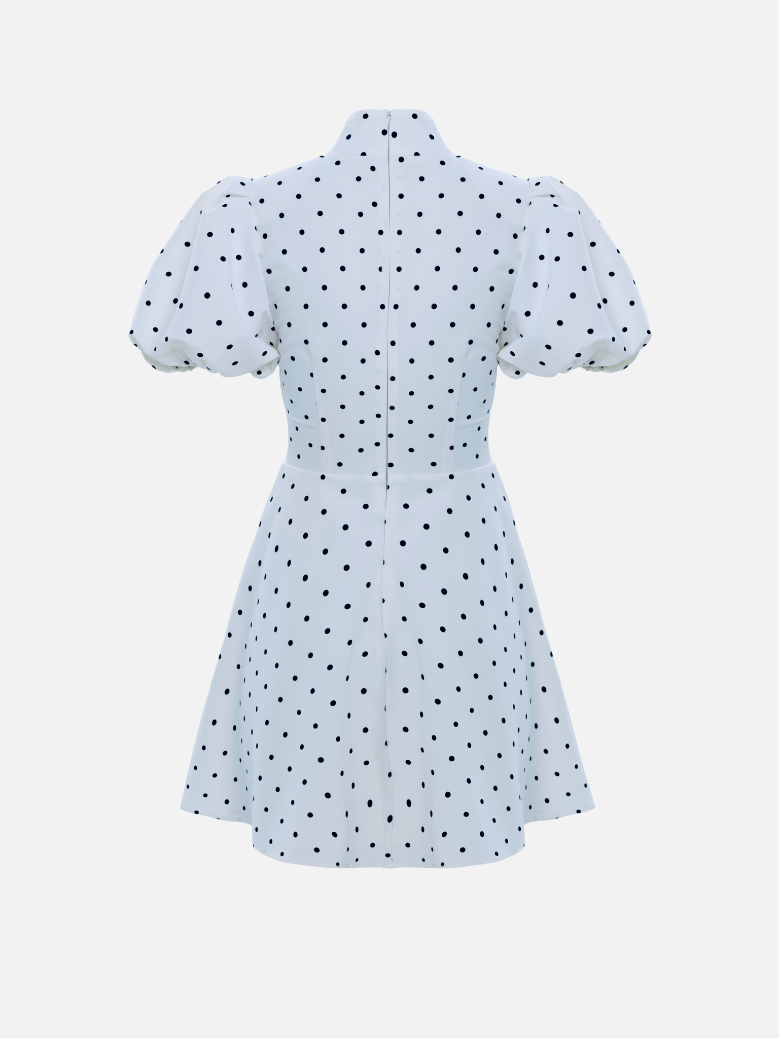 Mini-Robe à pois avec manches lanternes