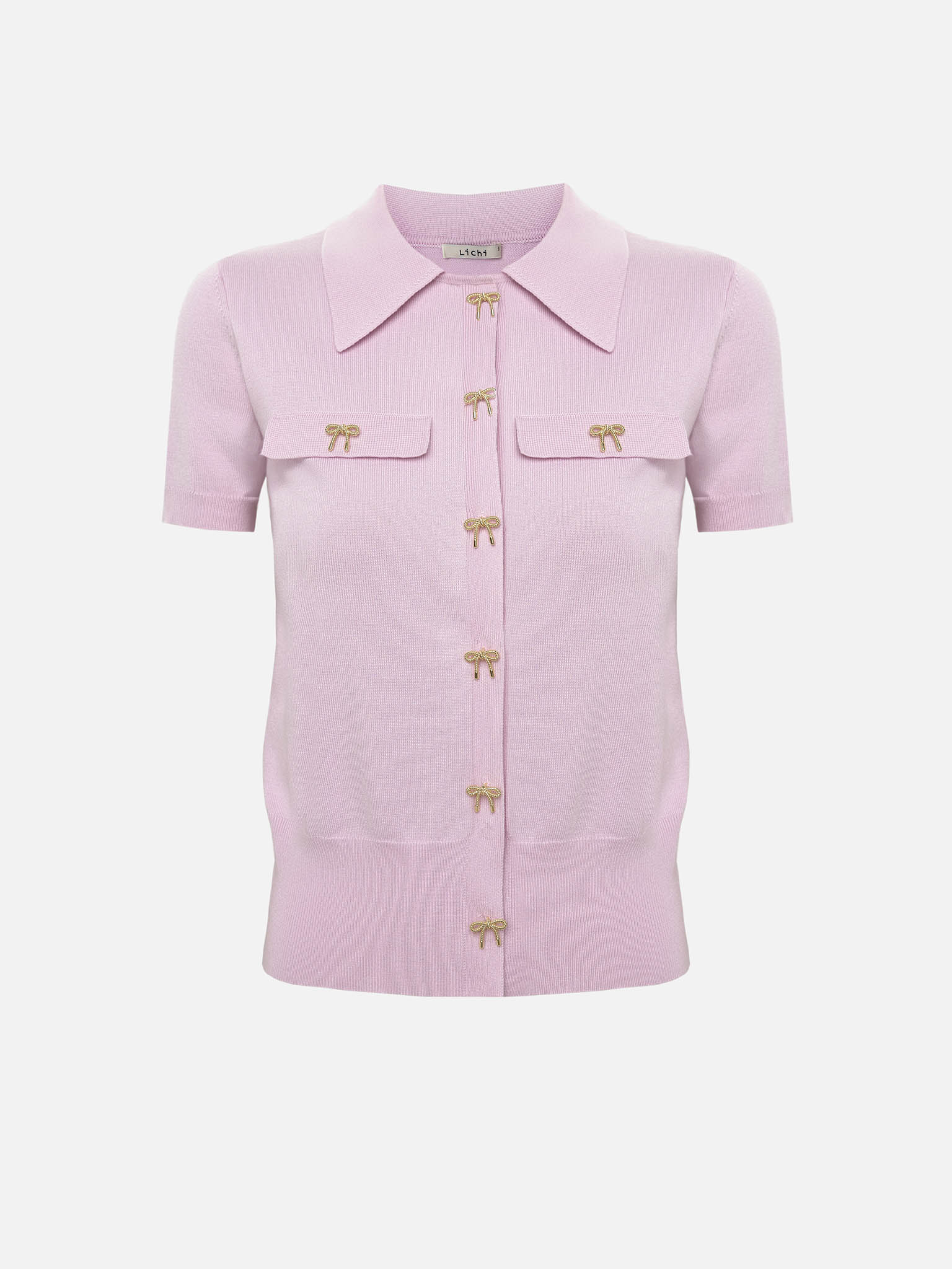 Кардиган из вискозы с пуговицами в виде бантов