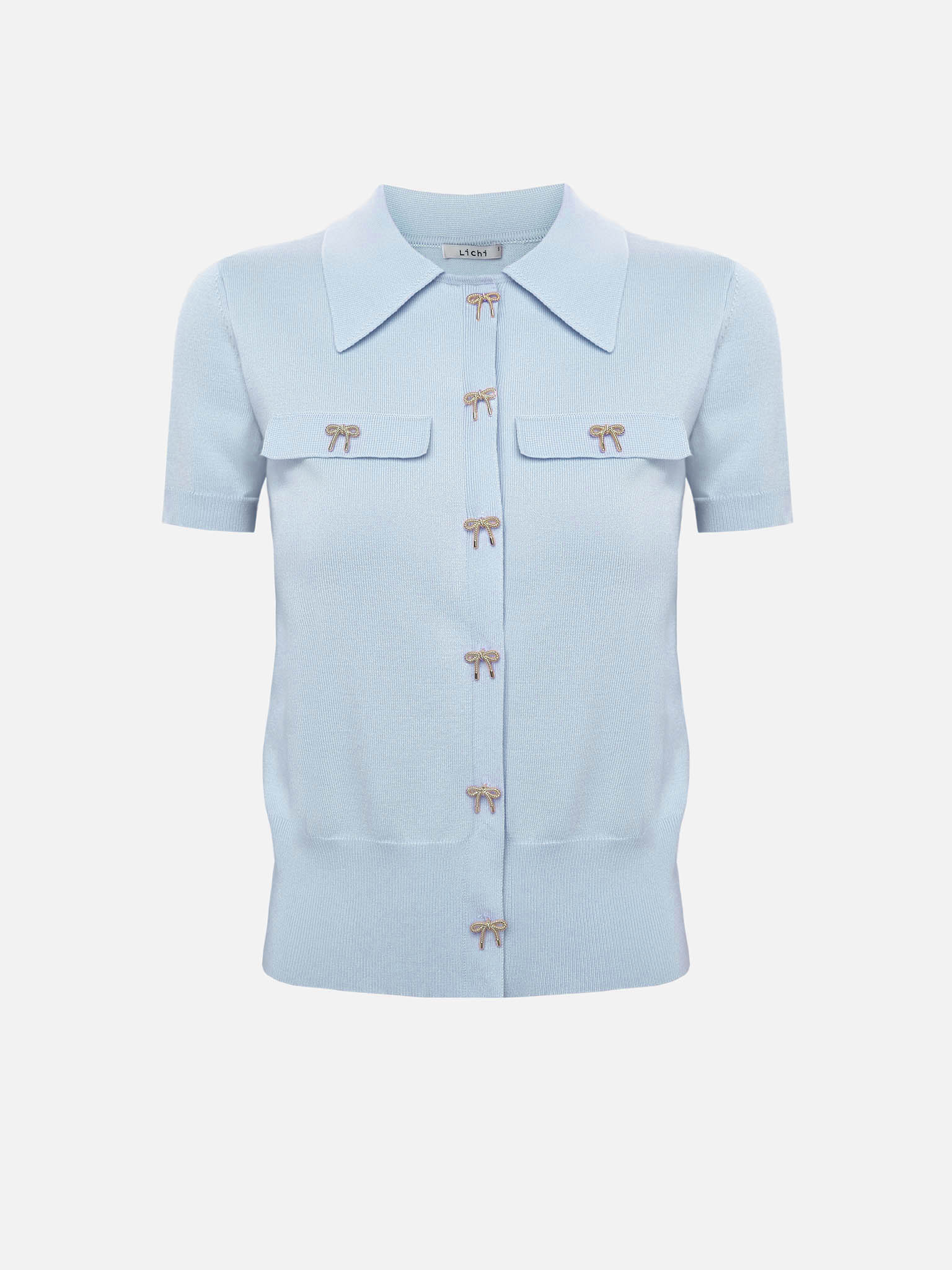 Кардиган из вискозы с пуговицами в виде бантов