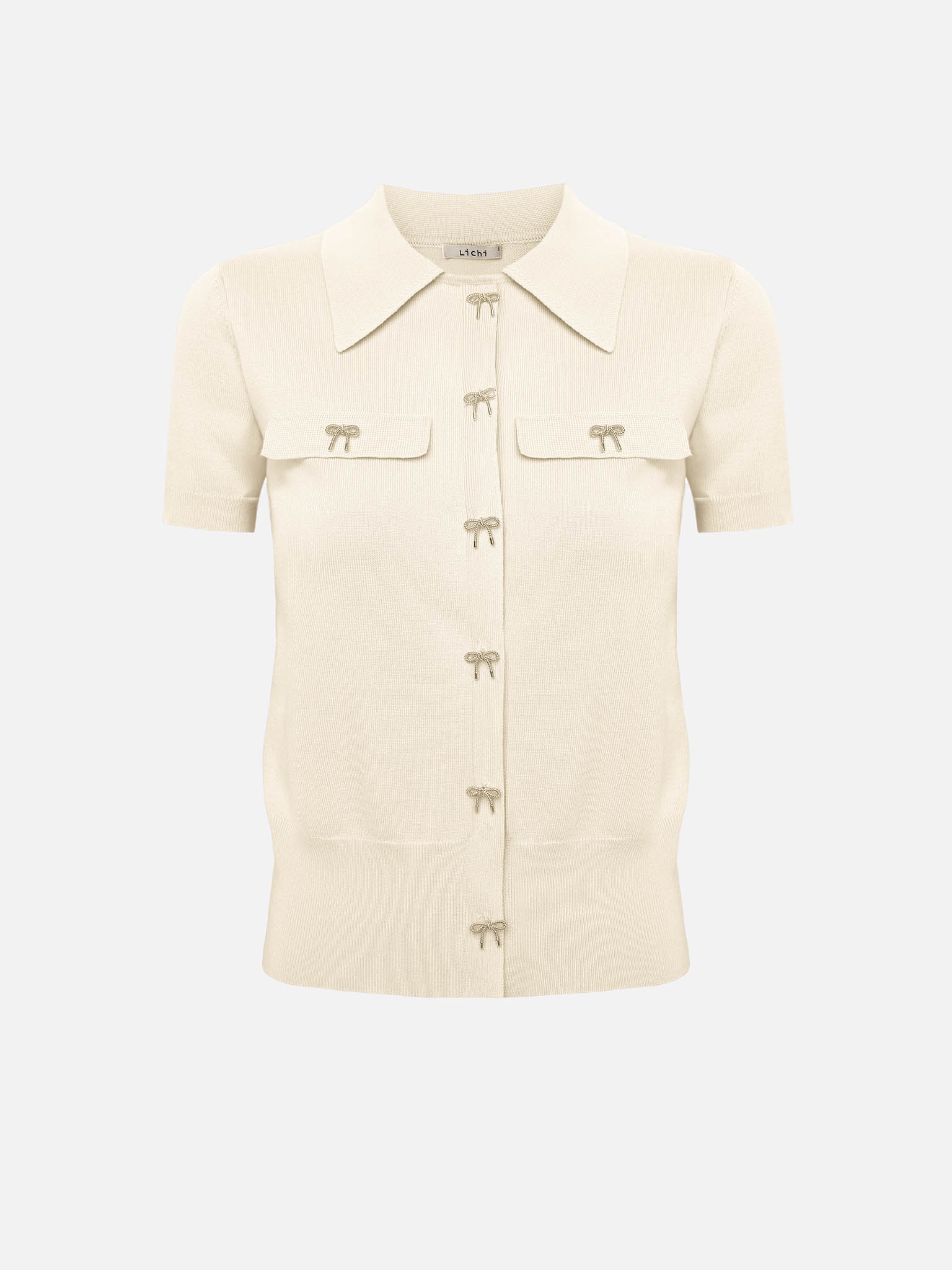 Кардиган из вискозы с пуговицами в виде бантов