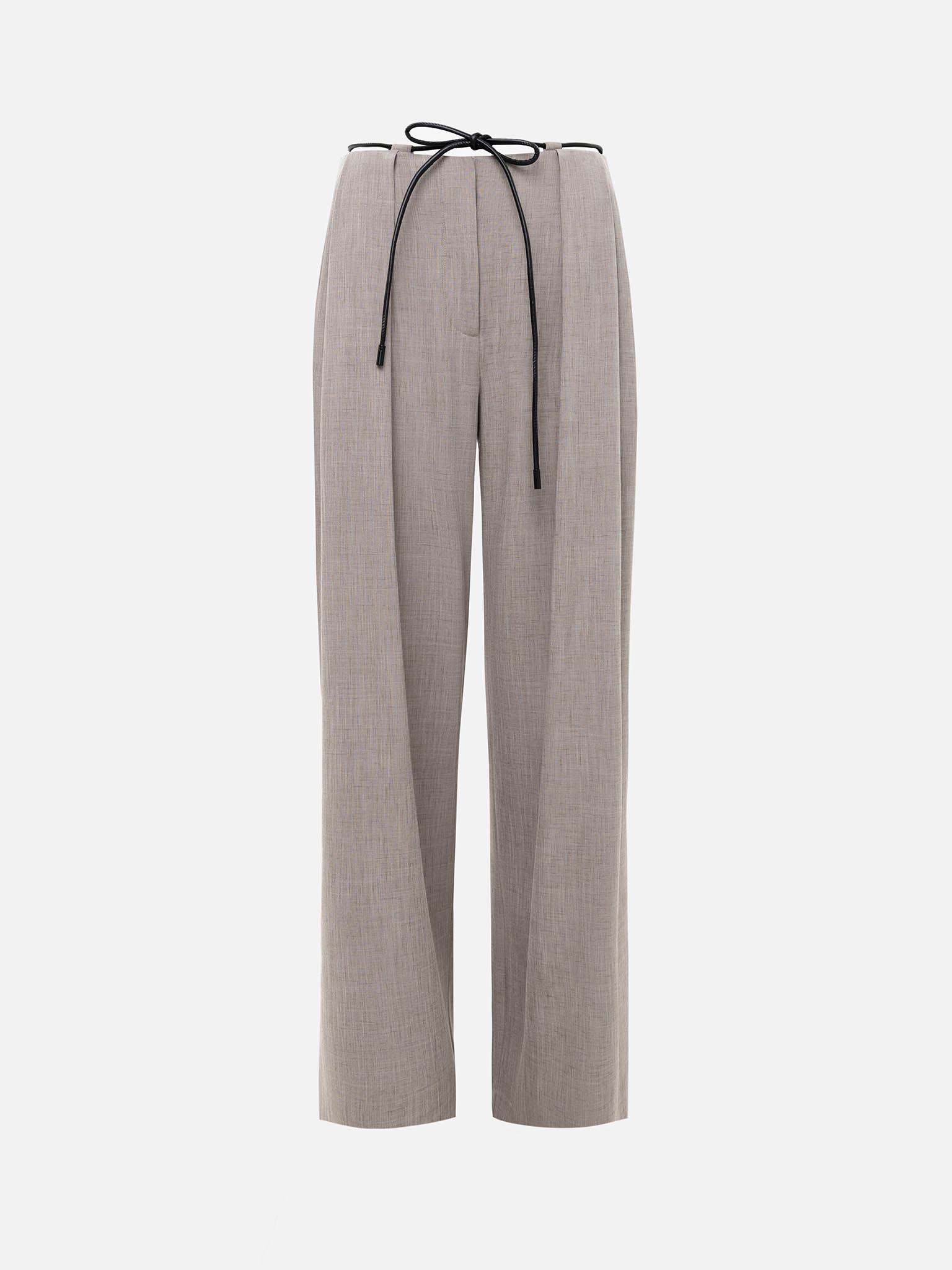 Palazzo trousers in viscose with a slim belt