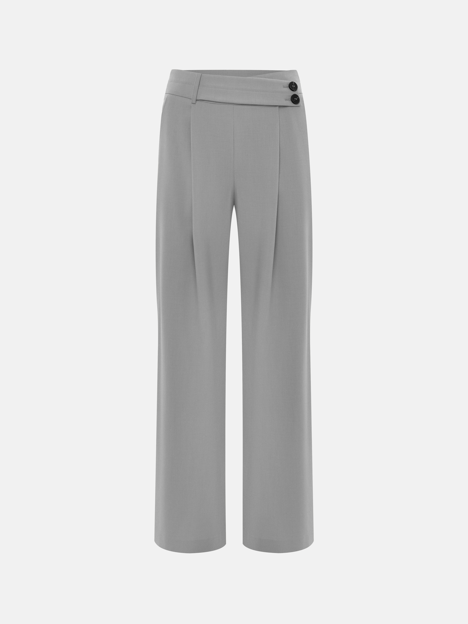 Loose-fitting trousers with buttons on the waistband