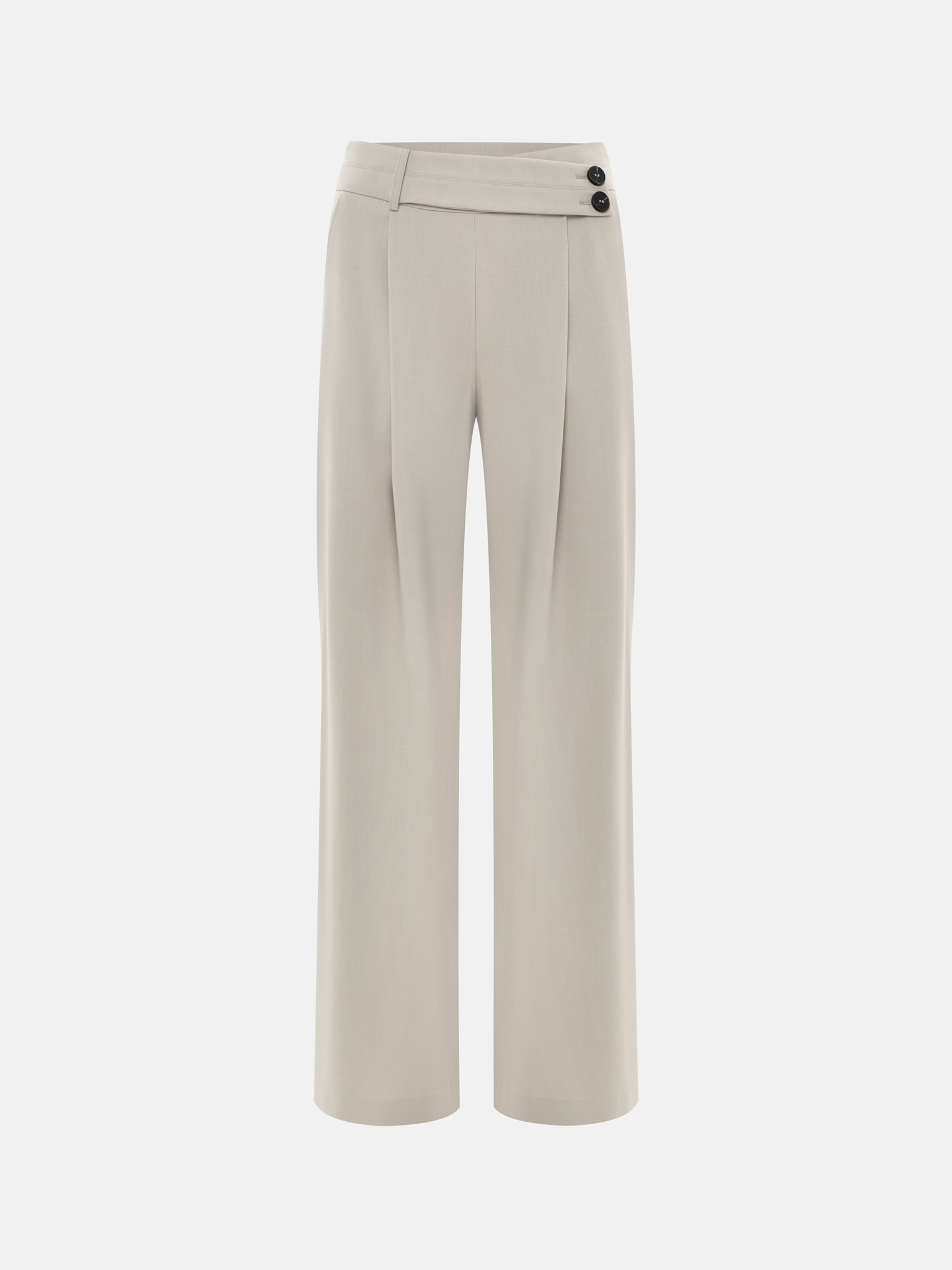 Loose-fitting trousers with buttons on the waistband