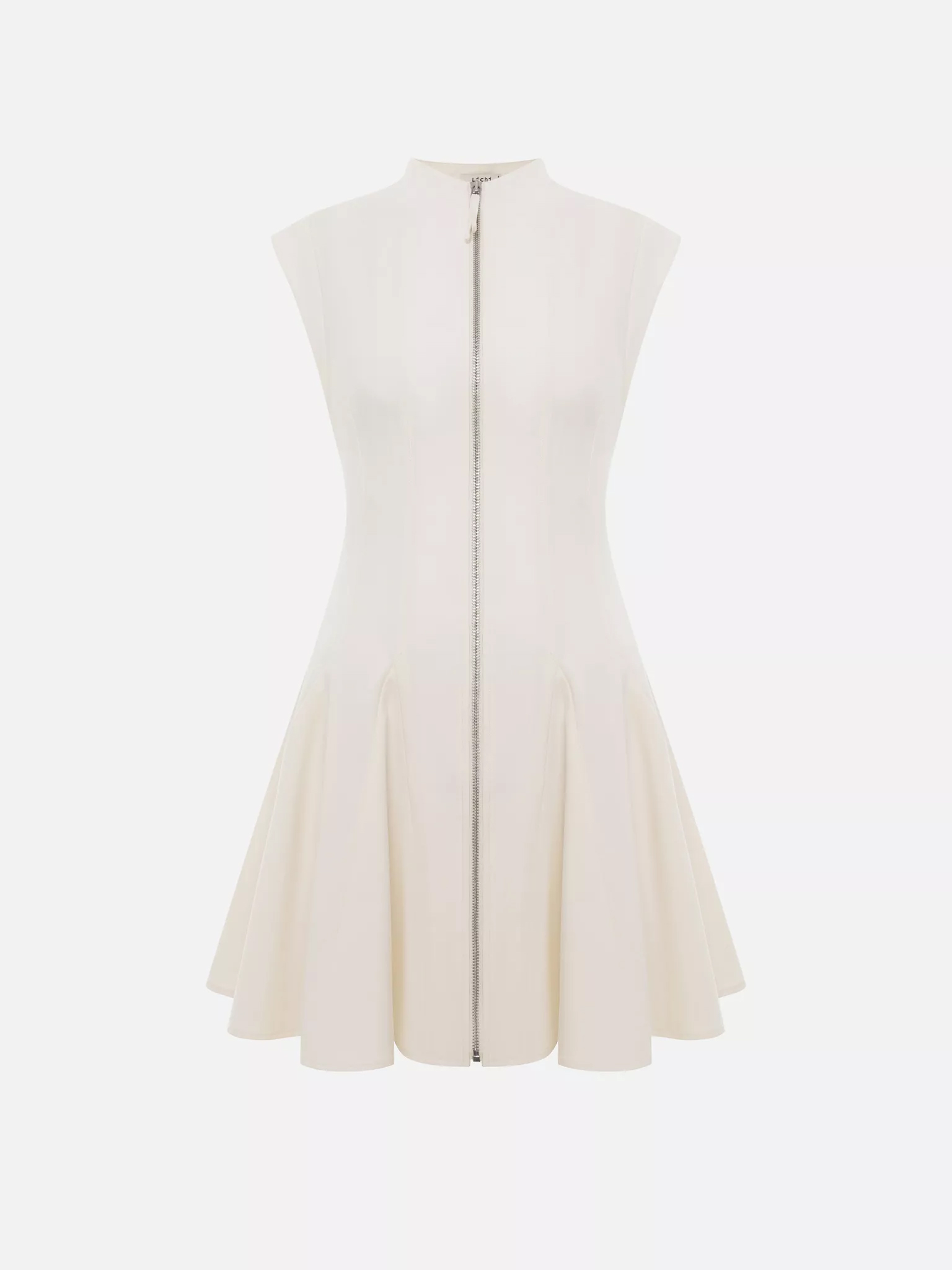 Fitted mini dress with a zip fastening