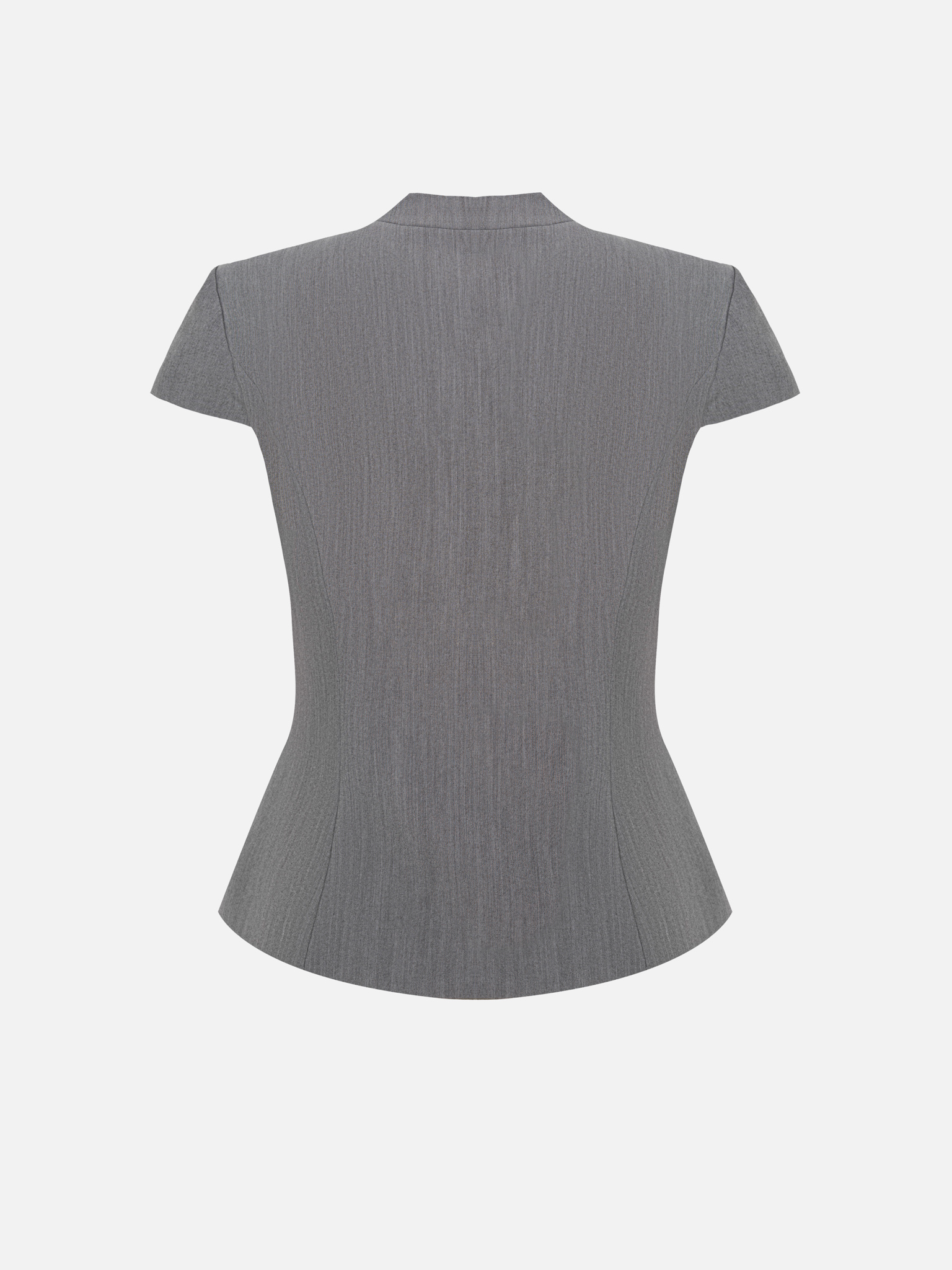 Zip-up blouse in a dense fabric