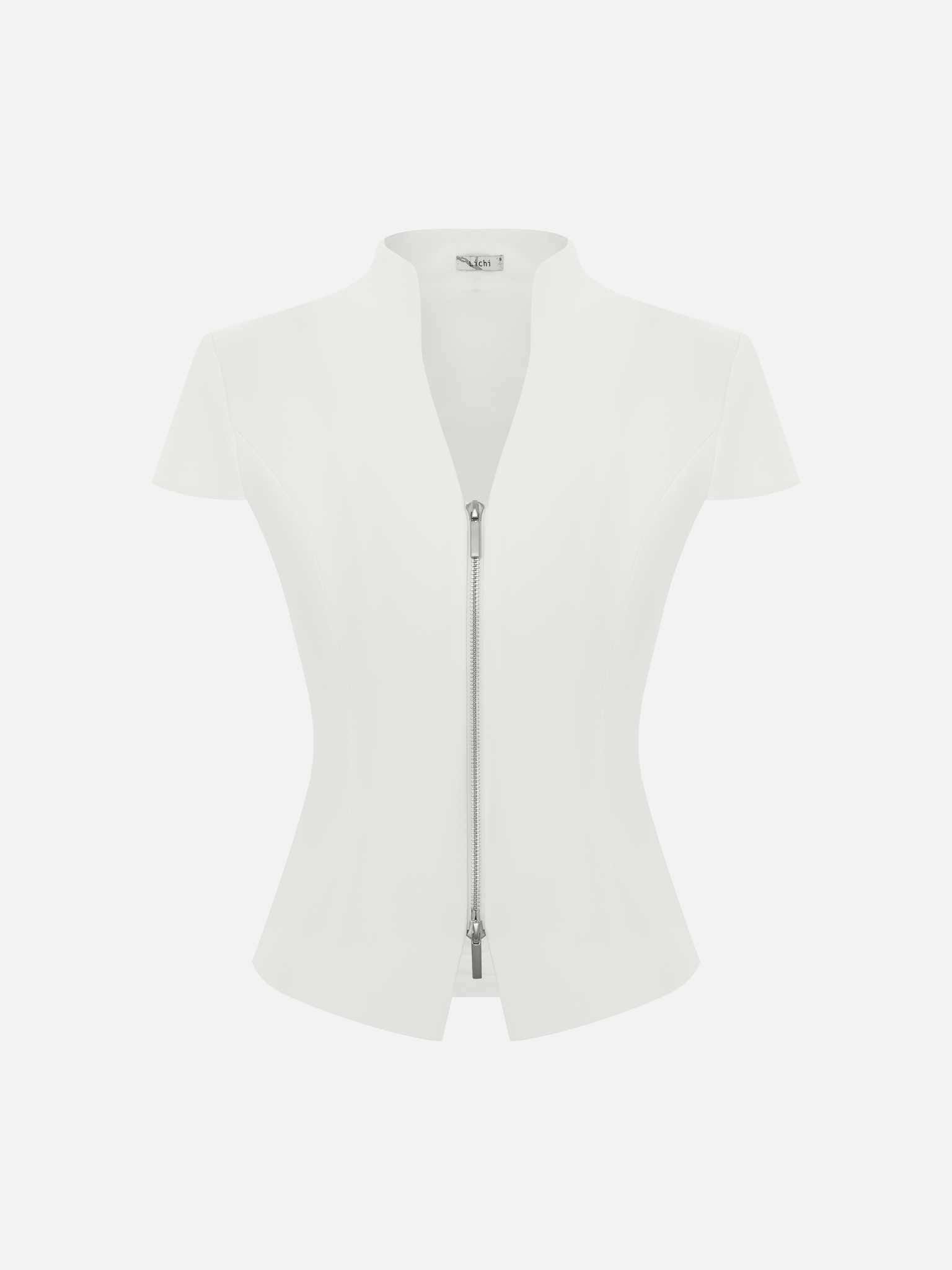 Bluse mit Reißverschluss aus dichtem Stoff