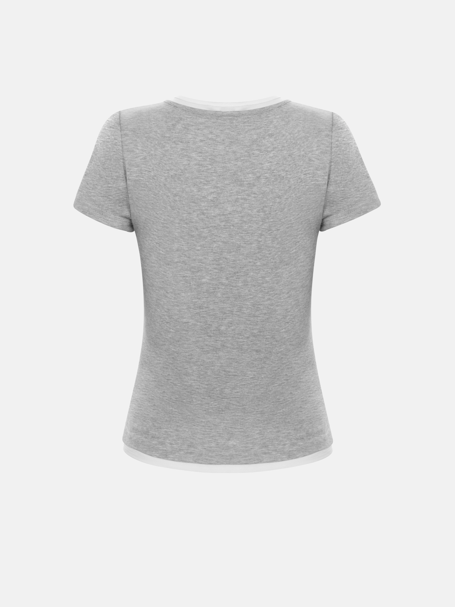 Топ из хлопка с короткими рукавами и контрастными вставками