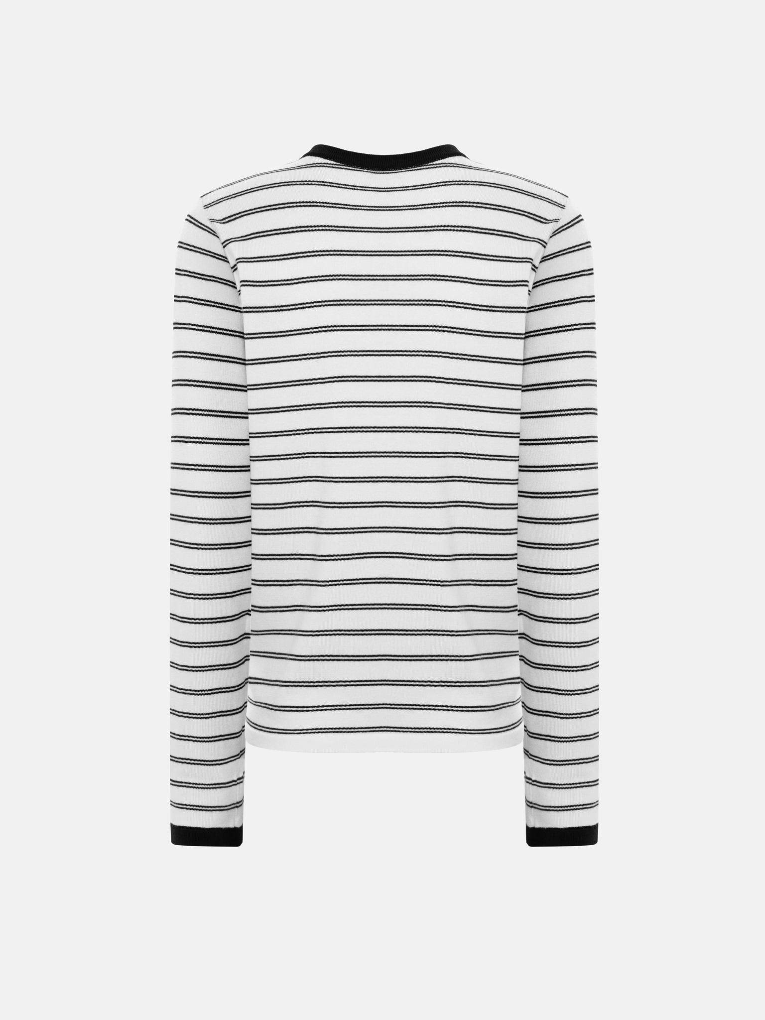 Джемпер в тонкую полоску с пуговицами на воротнике