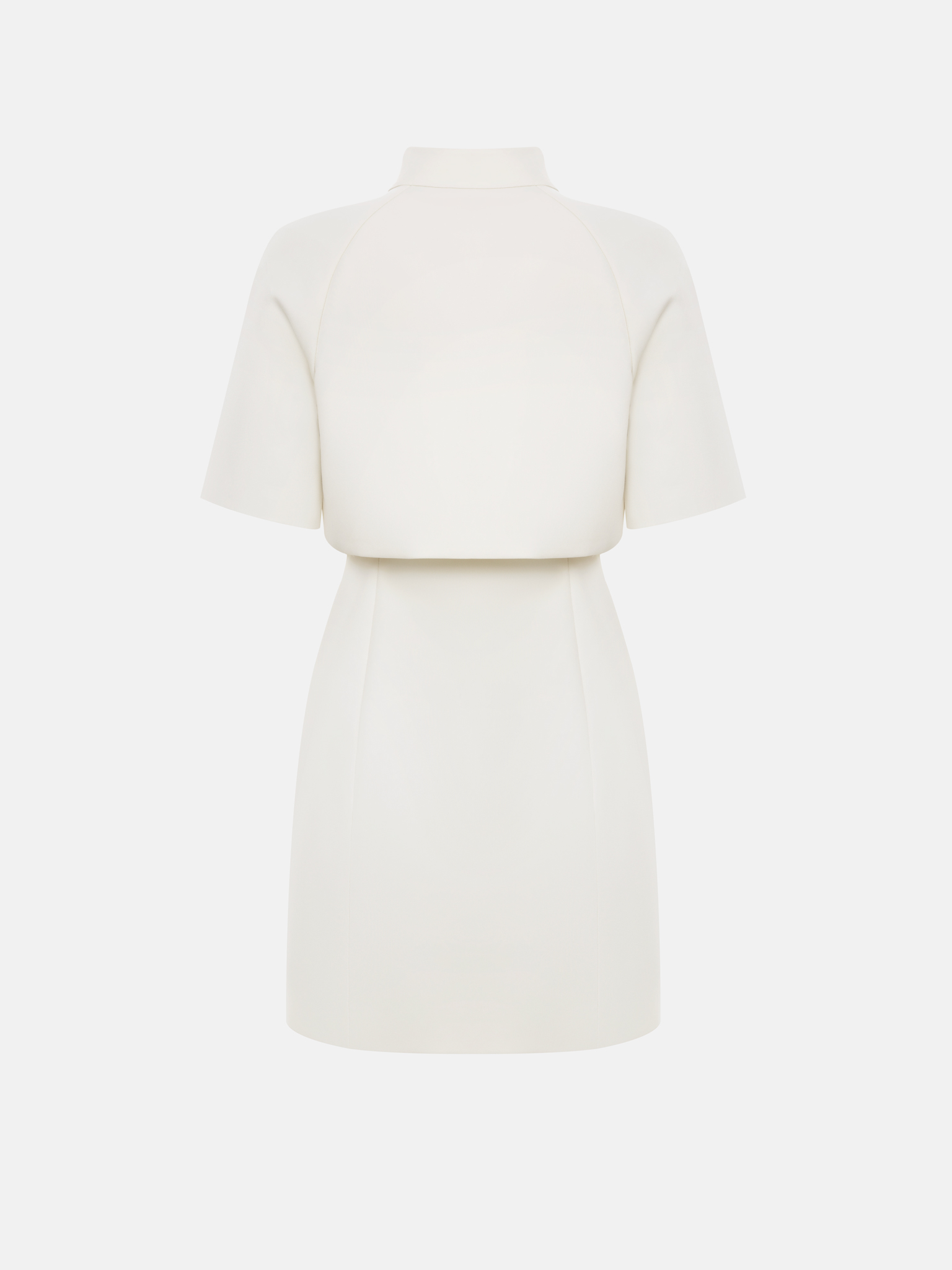 Платье мини с воротником-стойкой и имитацией кейпа