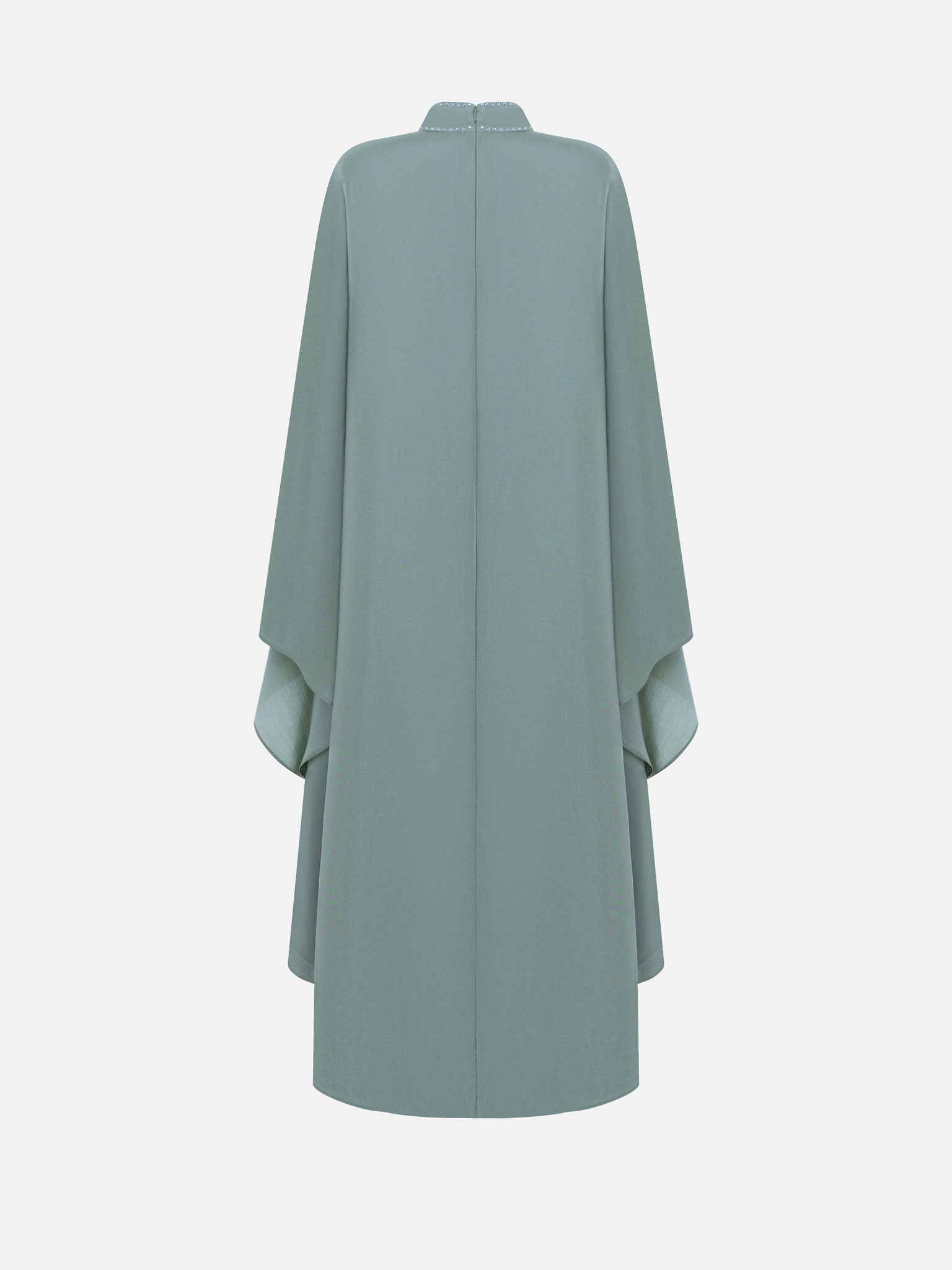 Loose maxi dress with rhinestones on collar