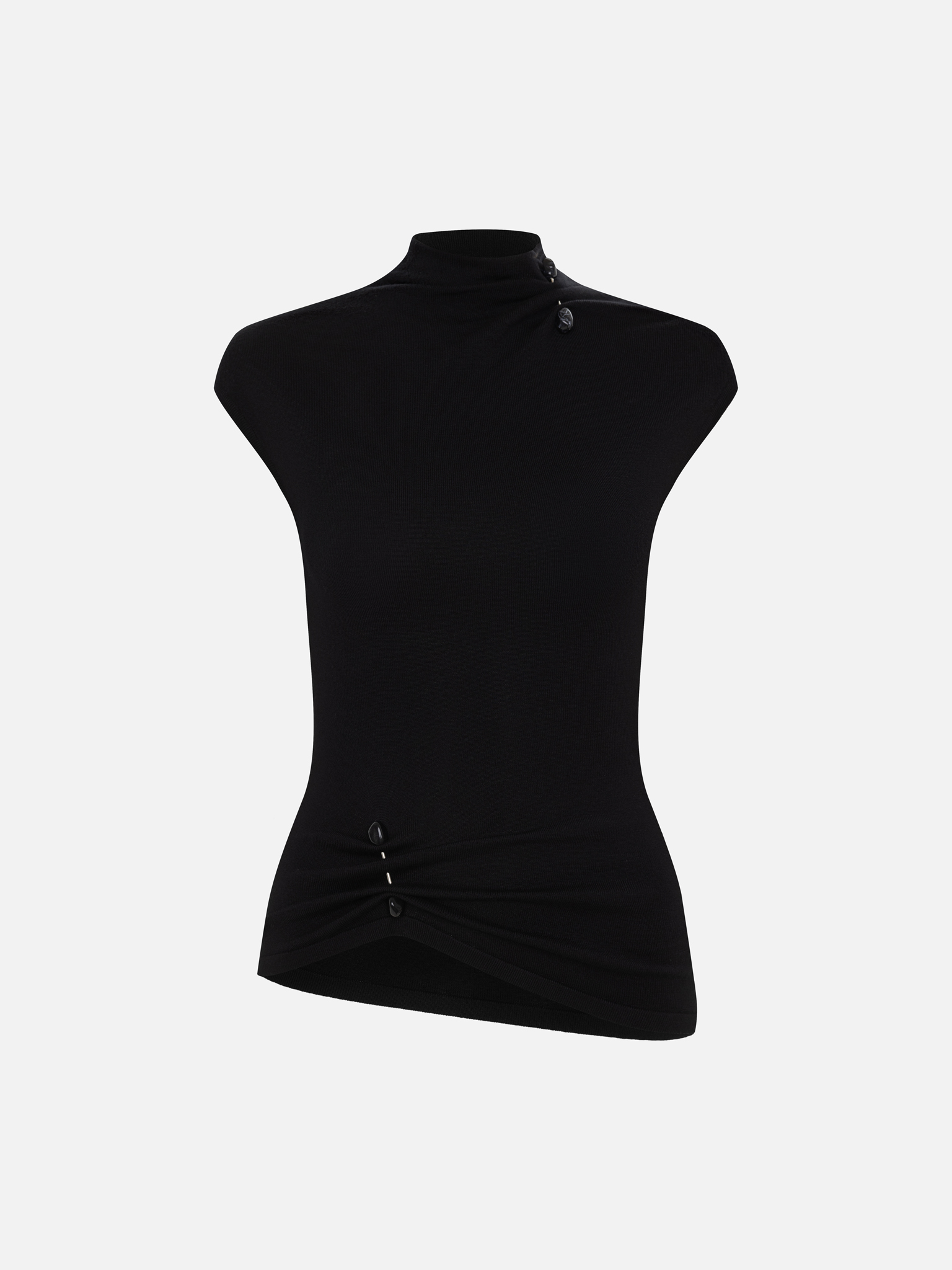 Трикотажный топ из вискозы с металлическим декором