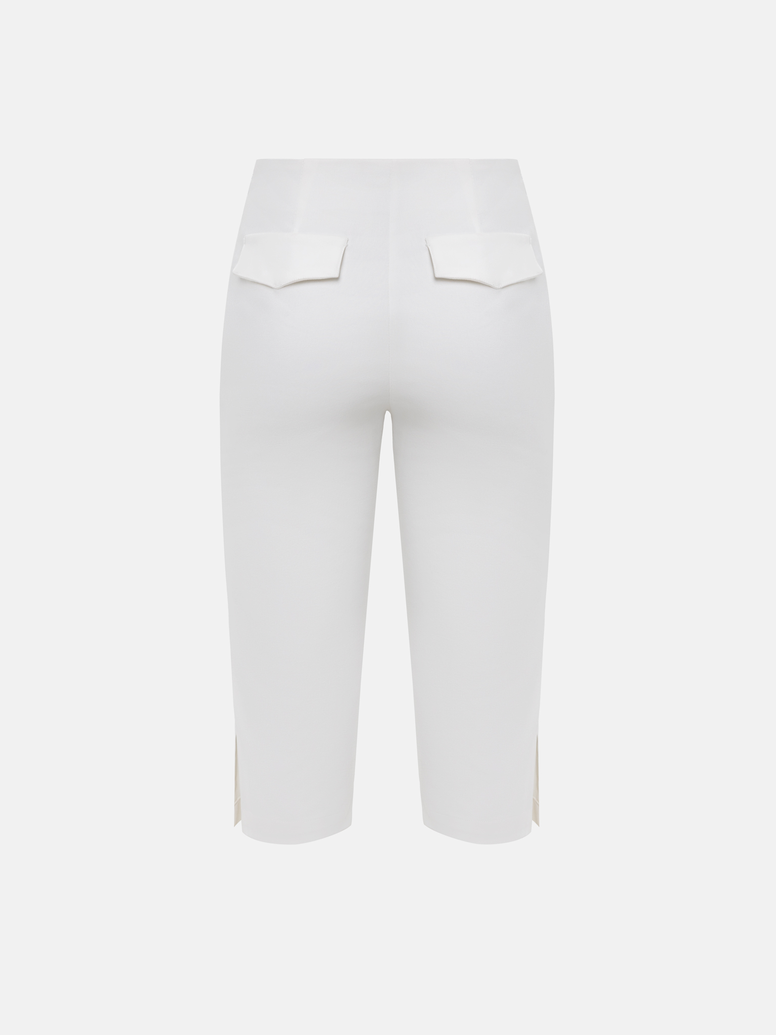 Cotton capri pants with creases