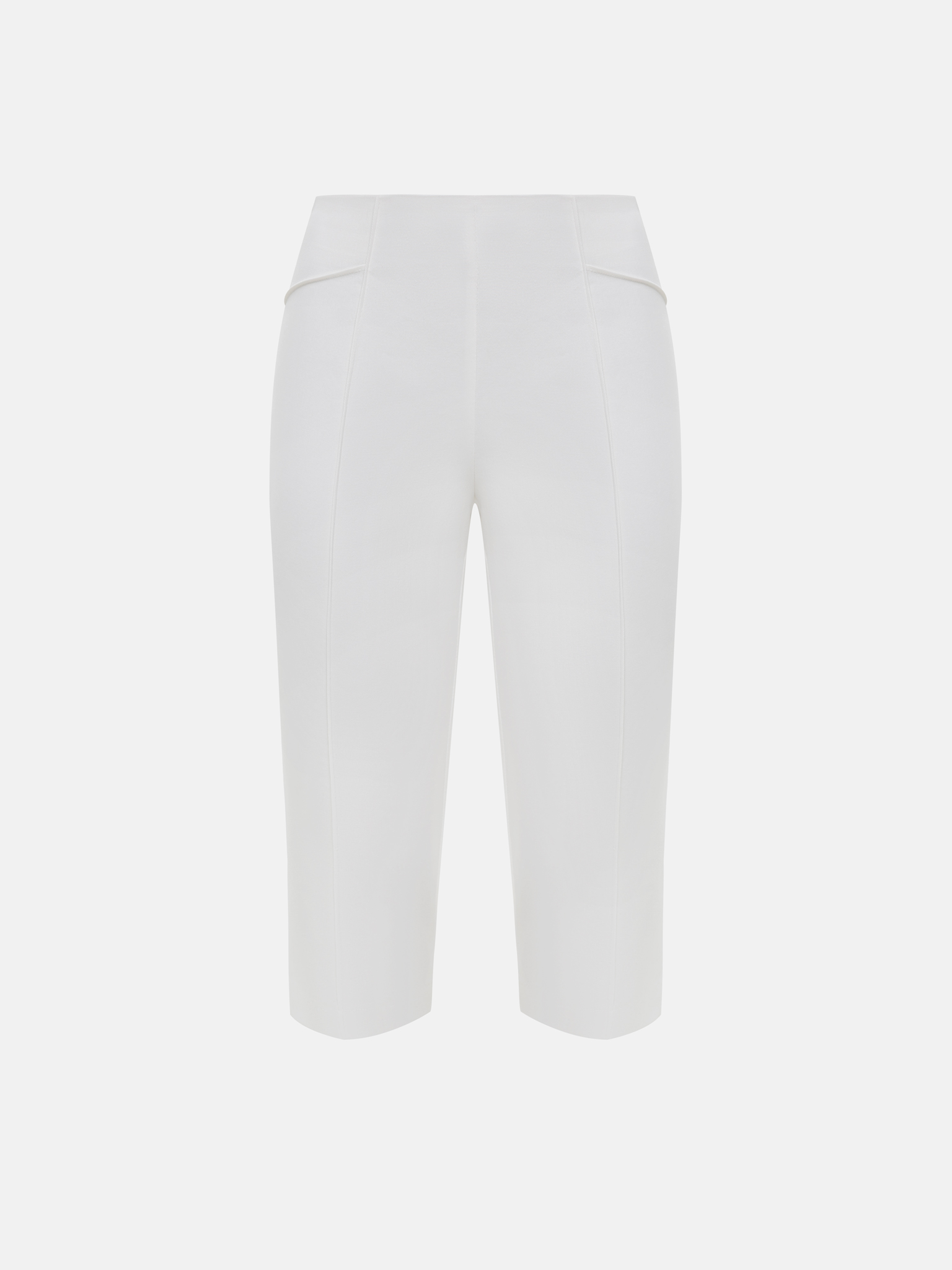 Cotton capri pants with creases