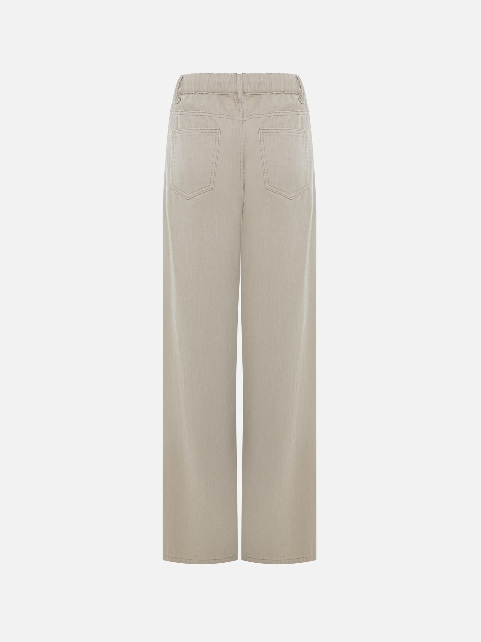 Loose-fitting trousers with waist ties