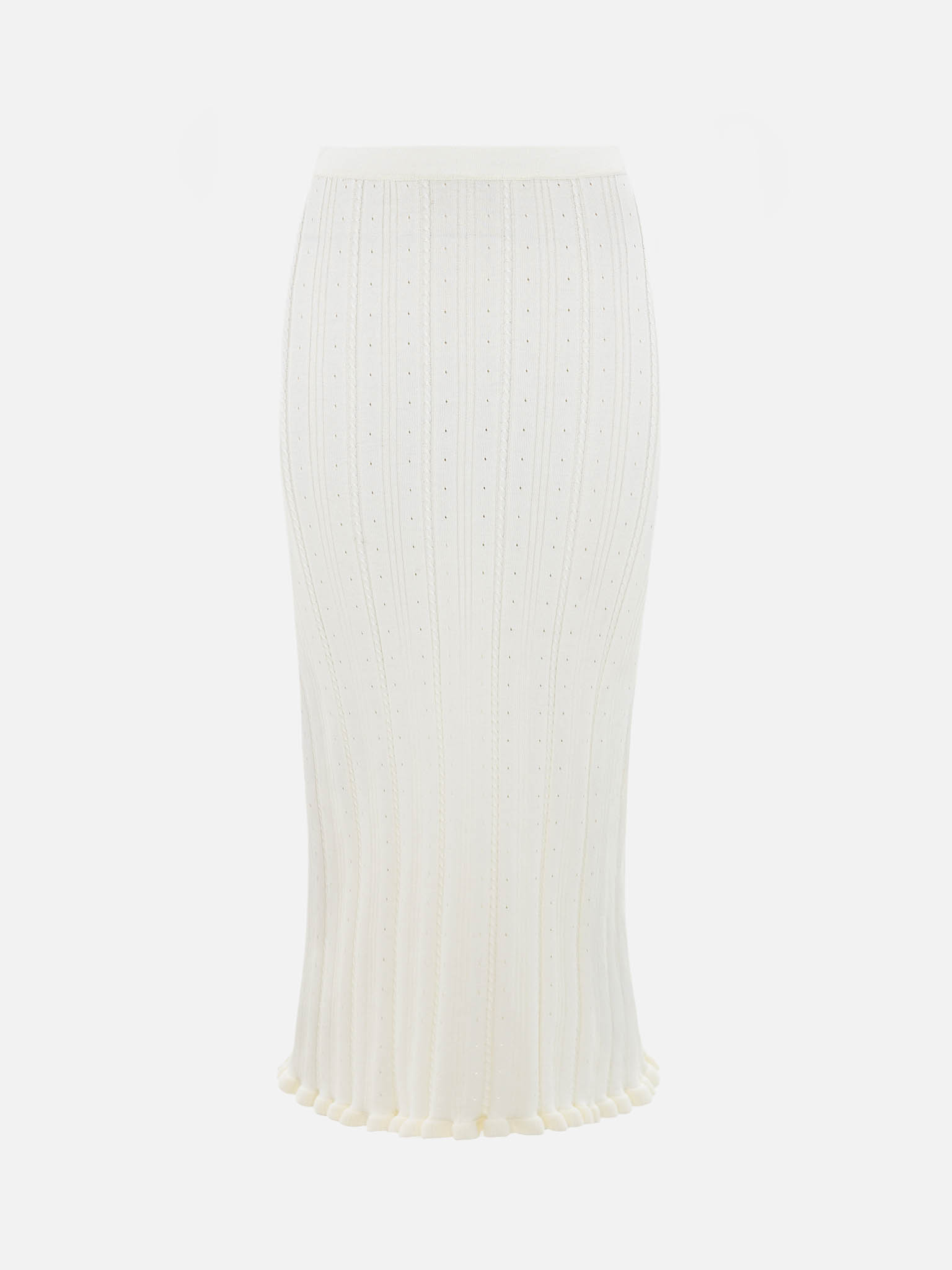 Юбка миди ажурной вязки