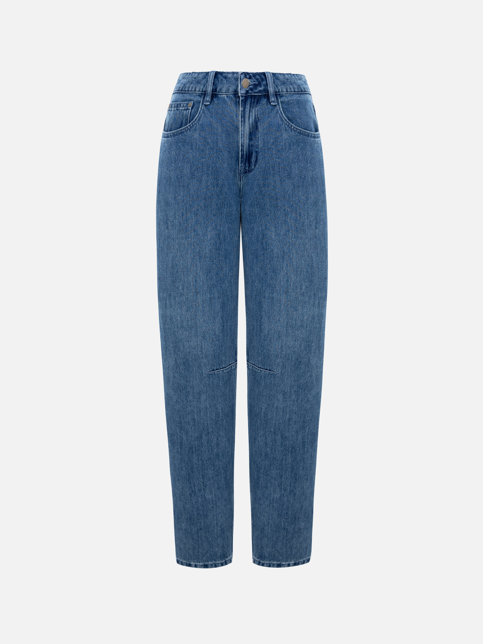 Relaxed jeans with stitching at the knees