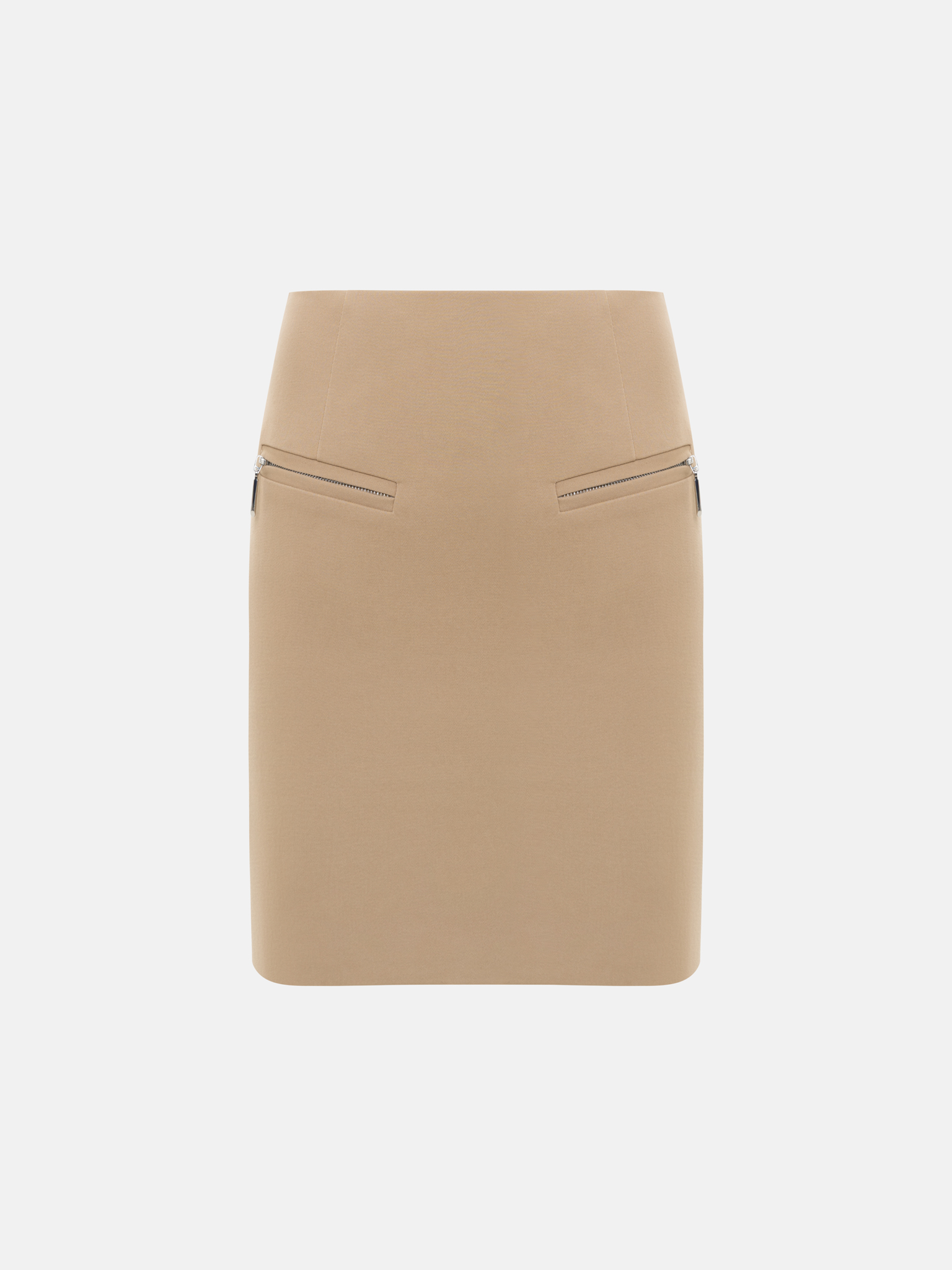 Cotton mini skirt with a metal zip