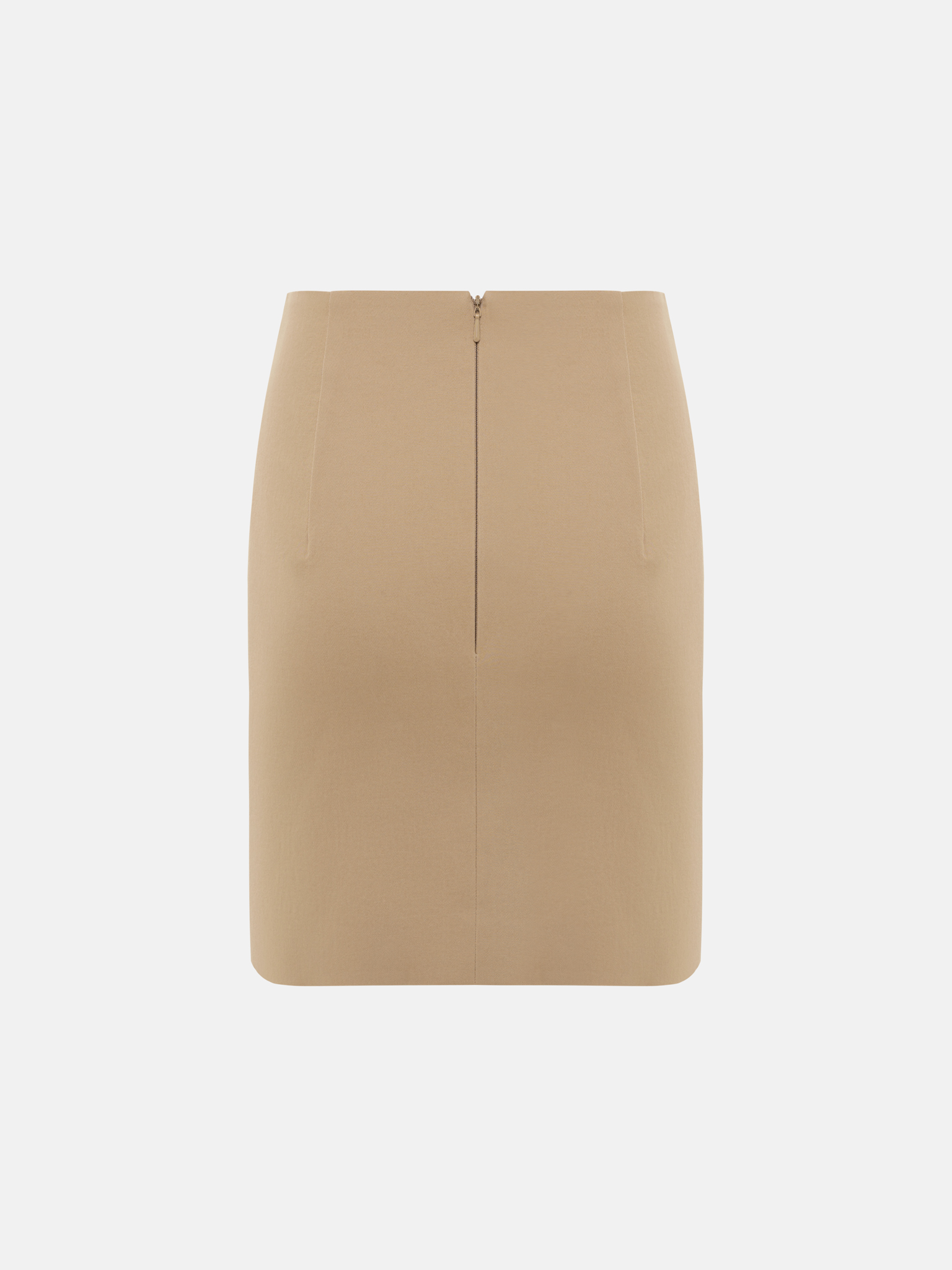 Cotton mini skirt with a metal zip
