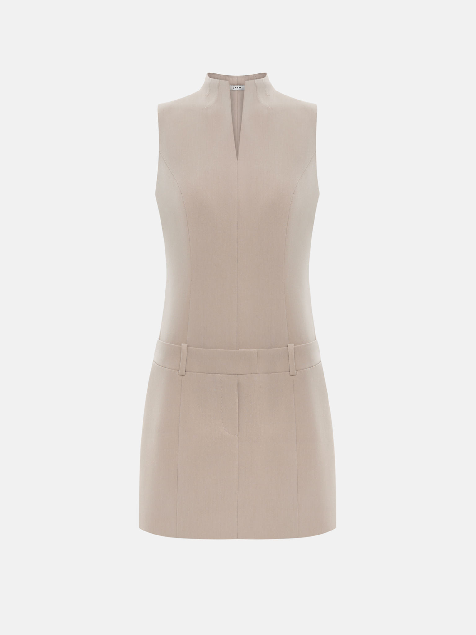 Платье мини прямого кроя из вискозы