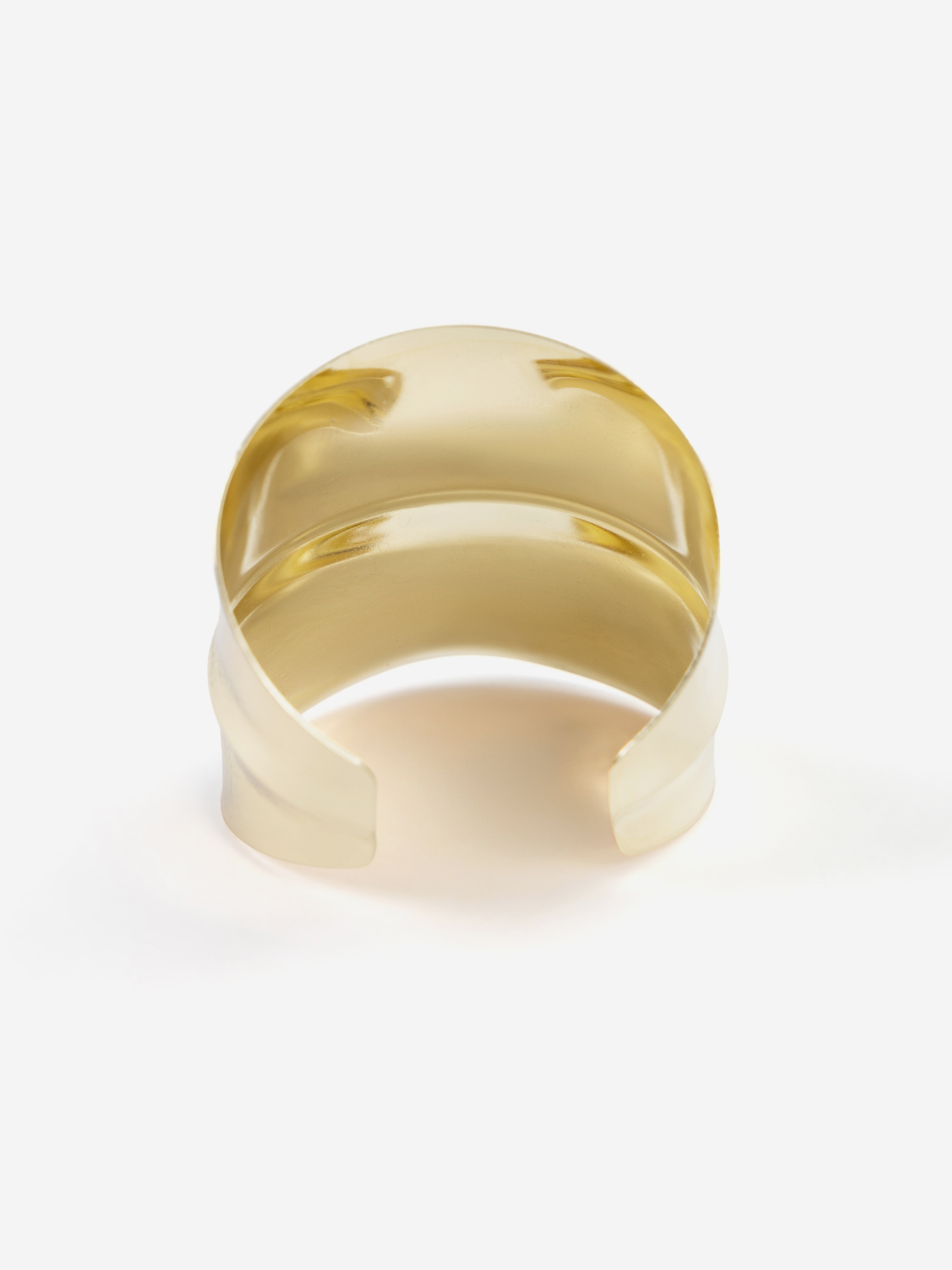 Wide curved metal bracelet