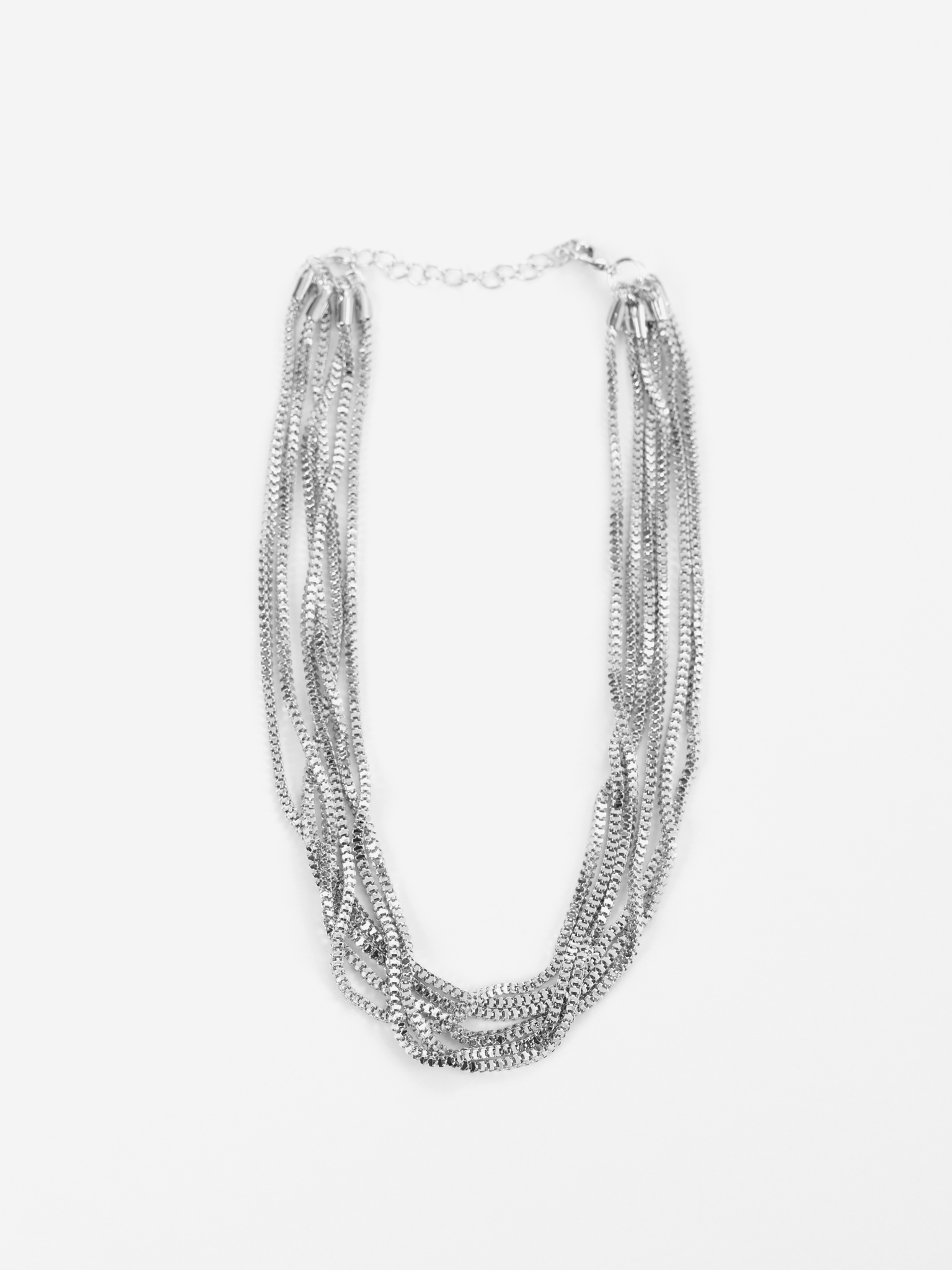 Multi-layered silvertone chain