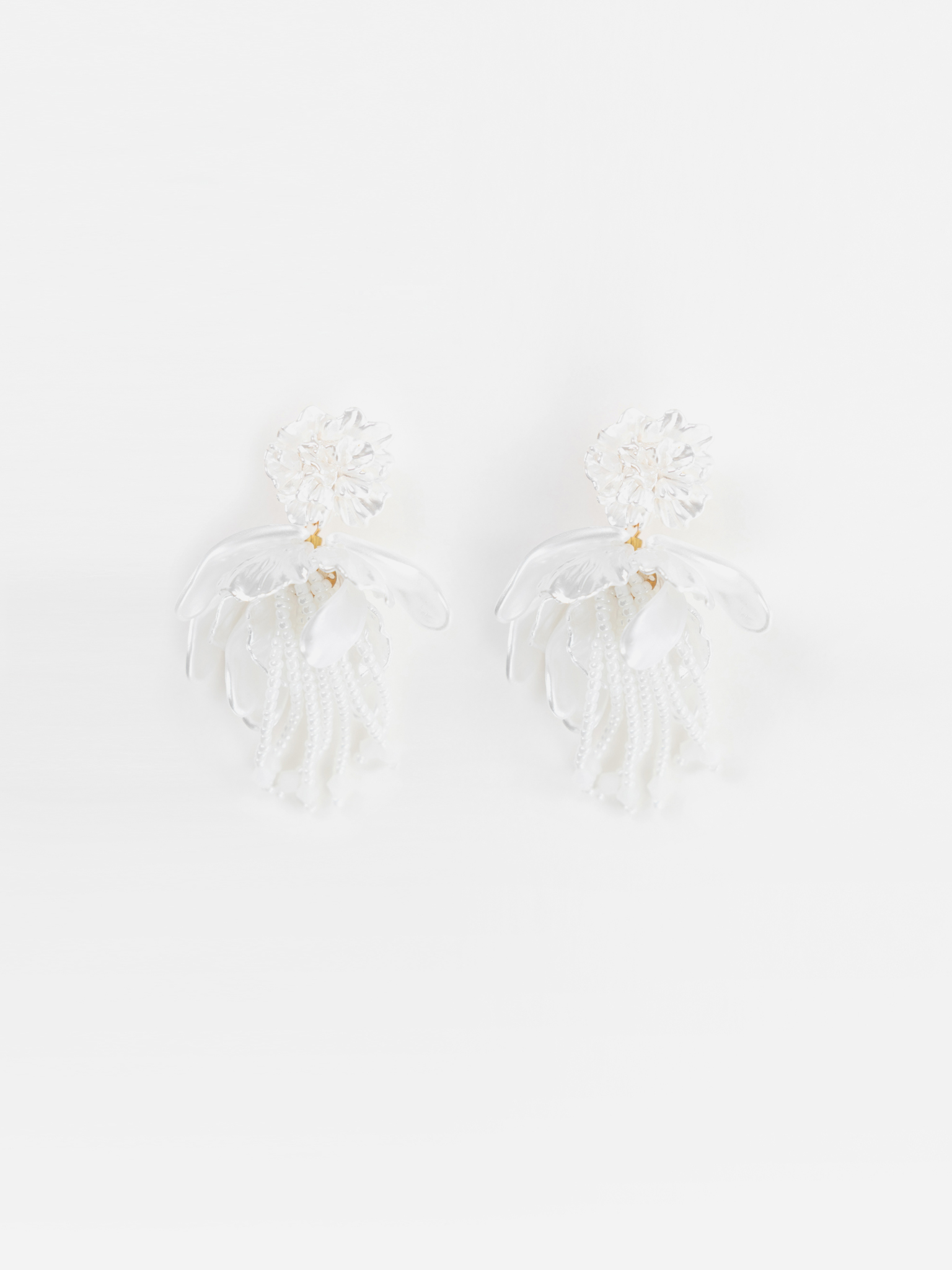 Перламутровые серьги в виде цветов