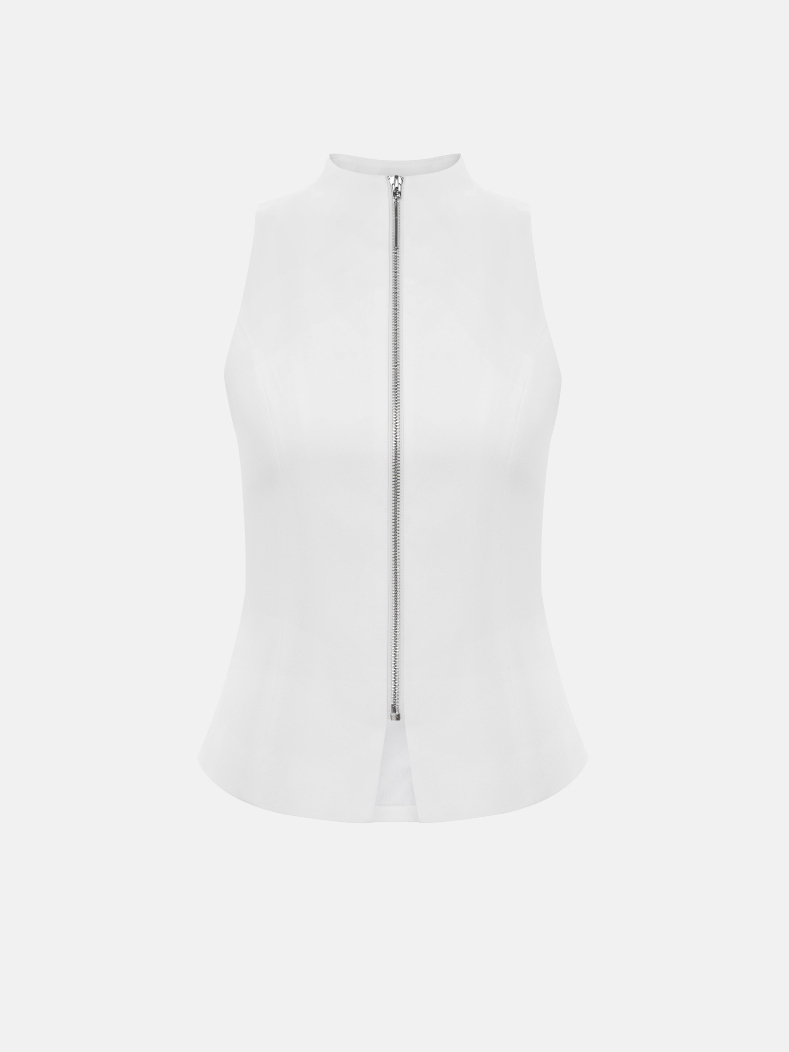 Cotton waistcoat with a metal zip