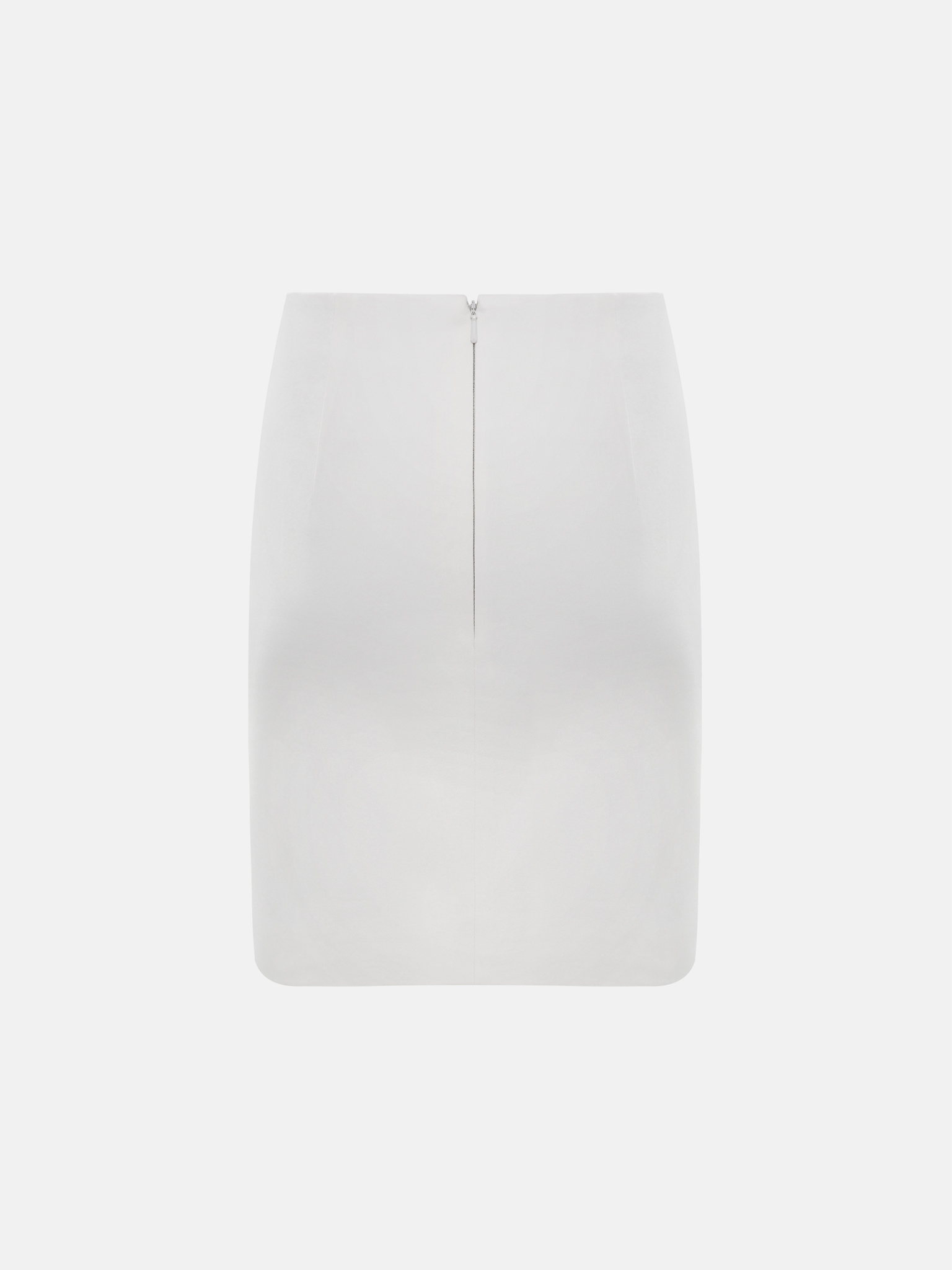 Cotton mini skirt with a metal zip