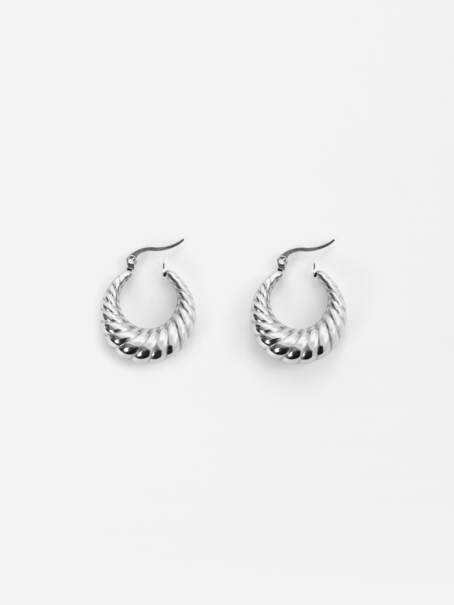 Twisted hoop earrings