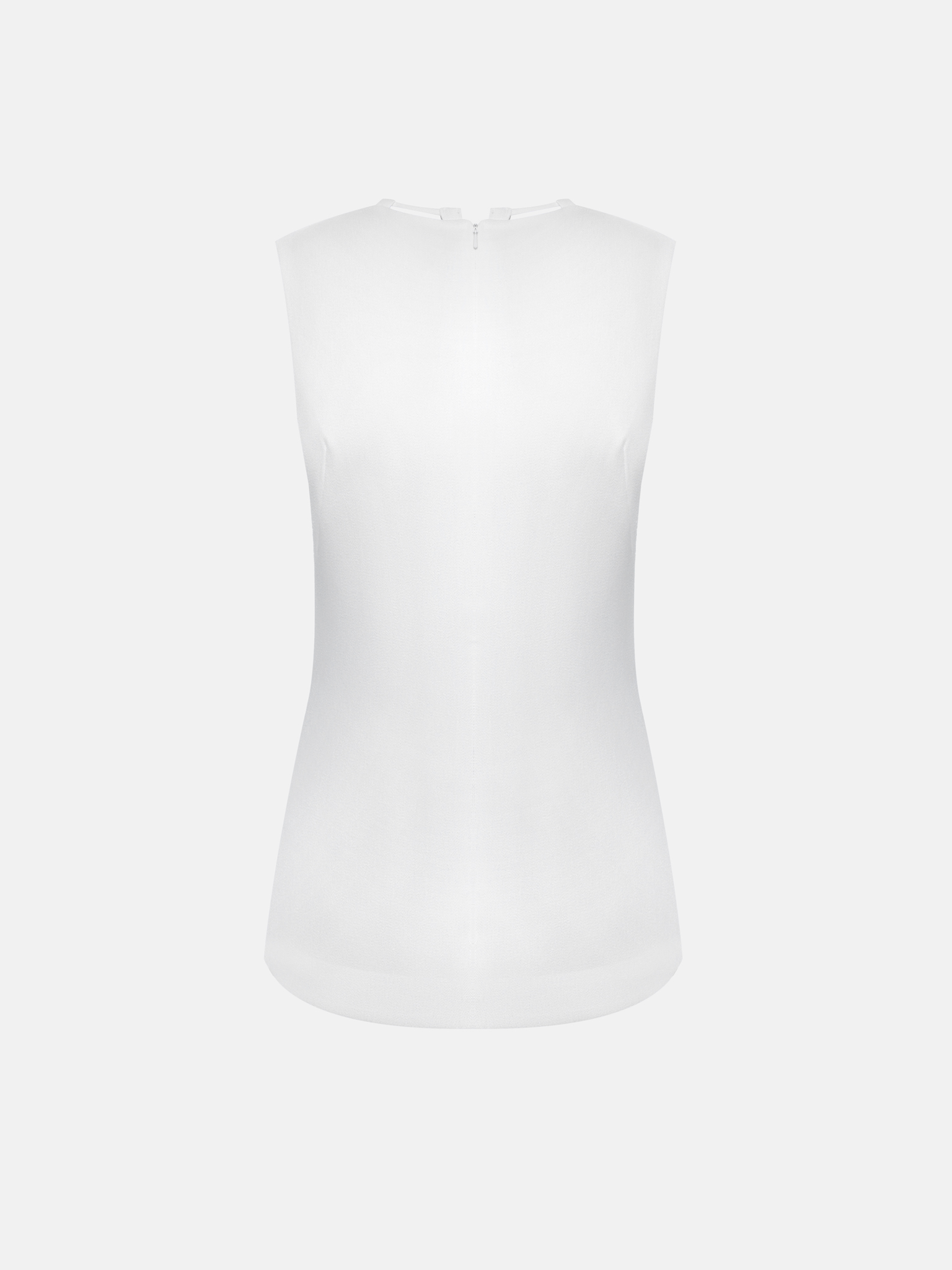 Fitted viscose top with decorative detailing on the collar