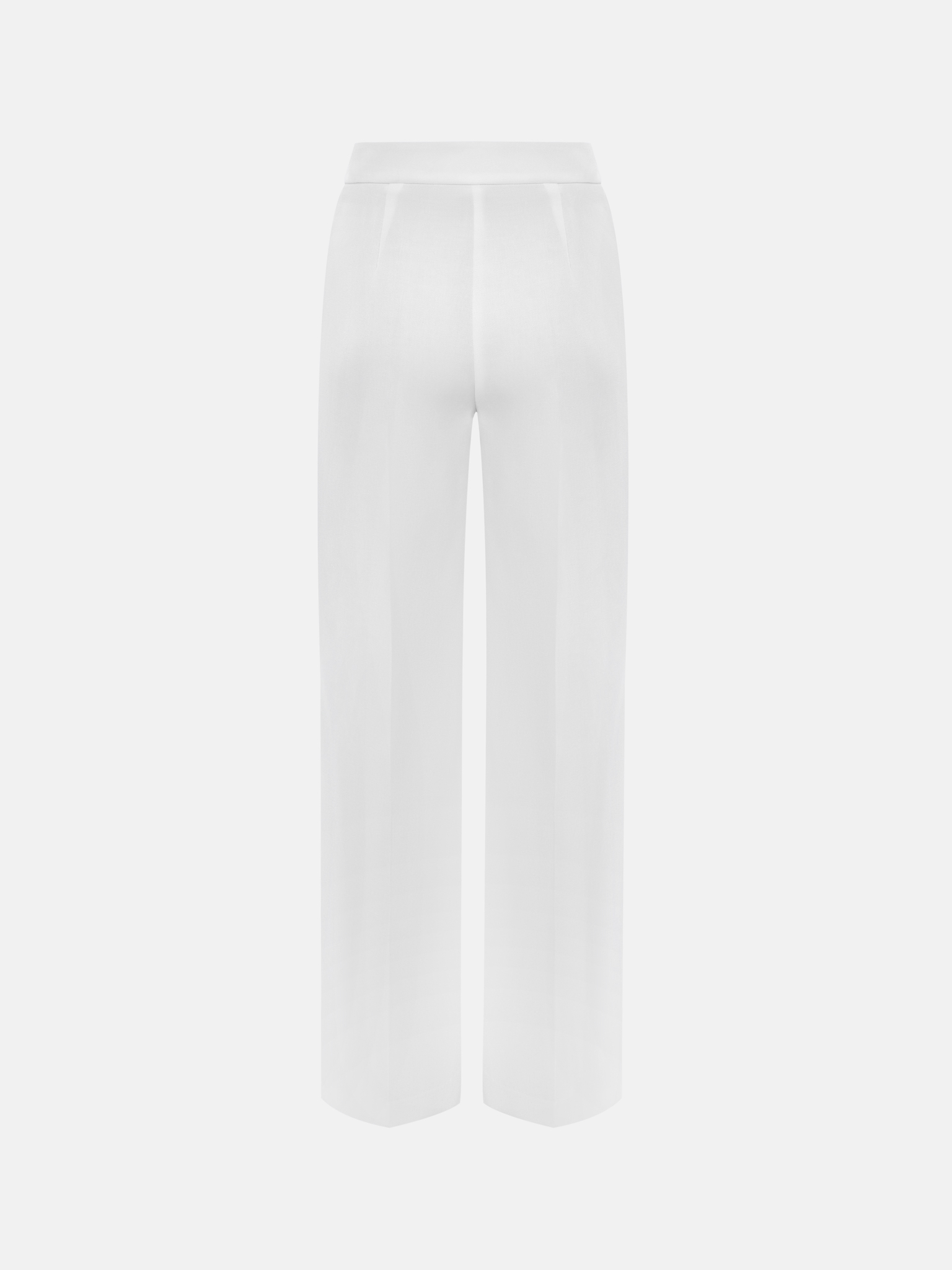 Viscose trousers with asymmetrical waist ties