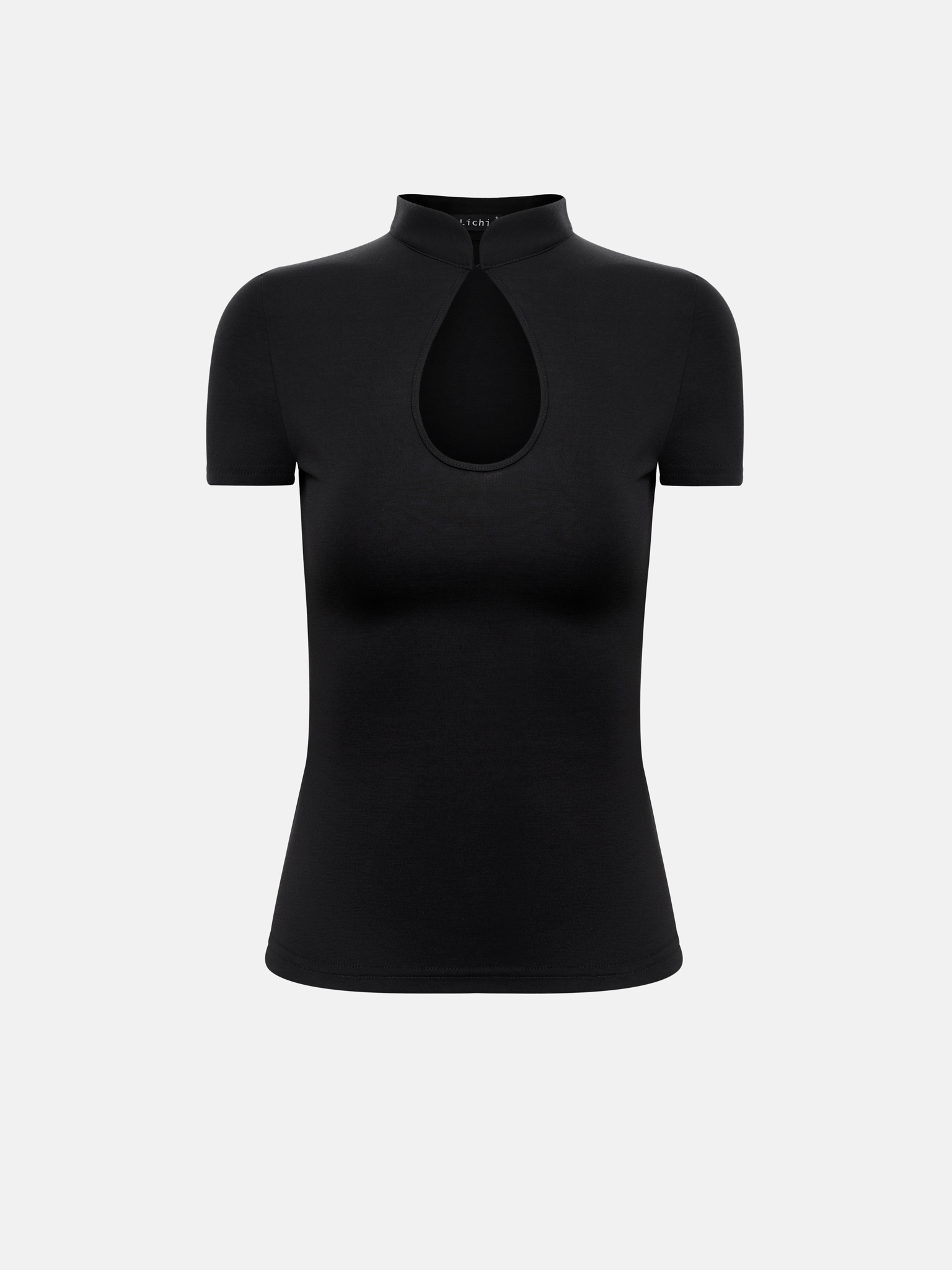 Топ с каплевидным вырезом и короткими рукавами