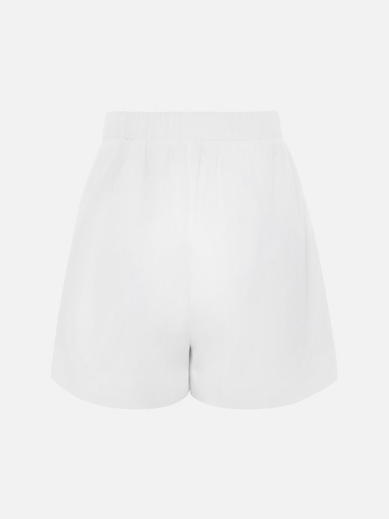 High-waisted monochrome shorts